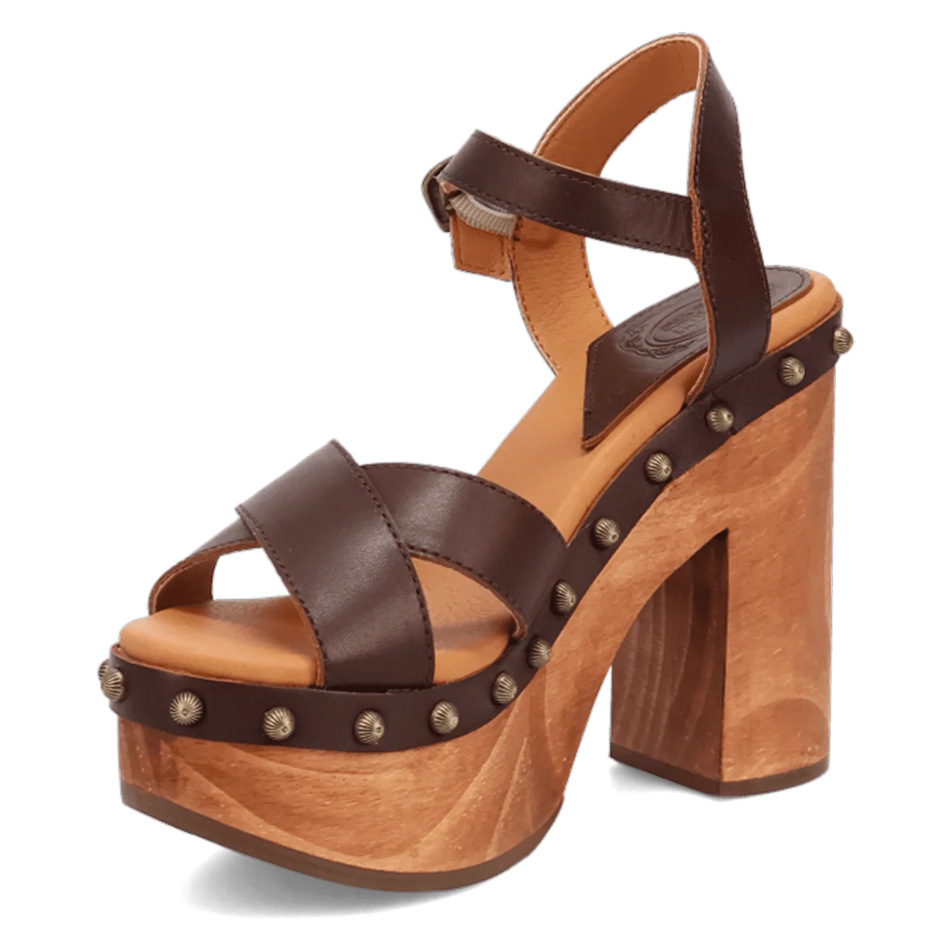 Lotus Wedge Heel - Brown