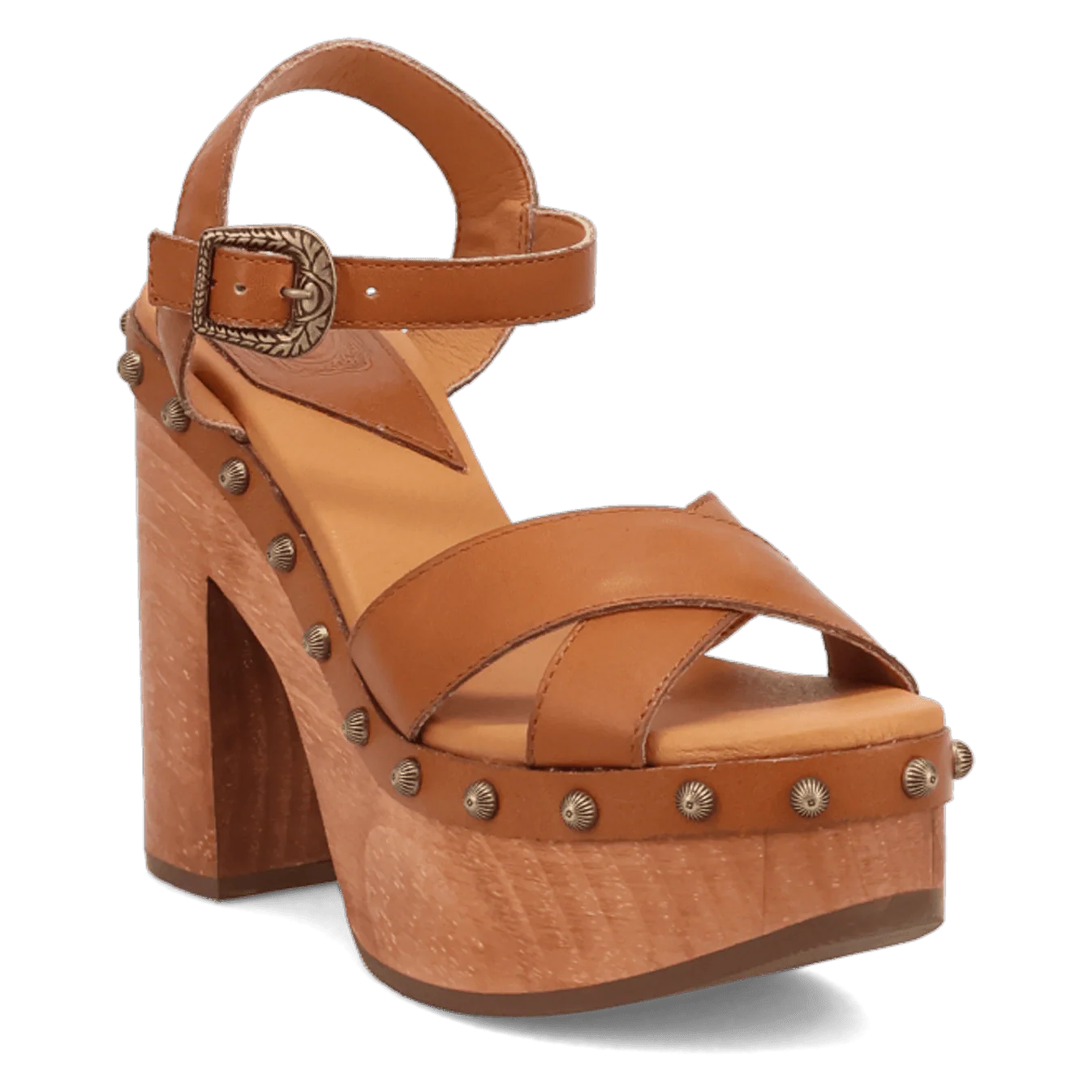 Lotus Wedge Heel - Tan