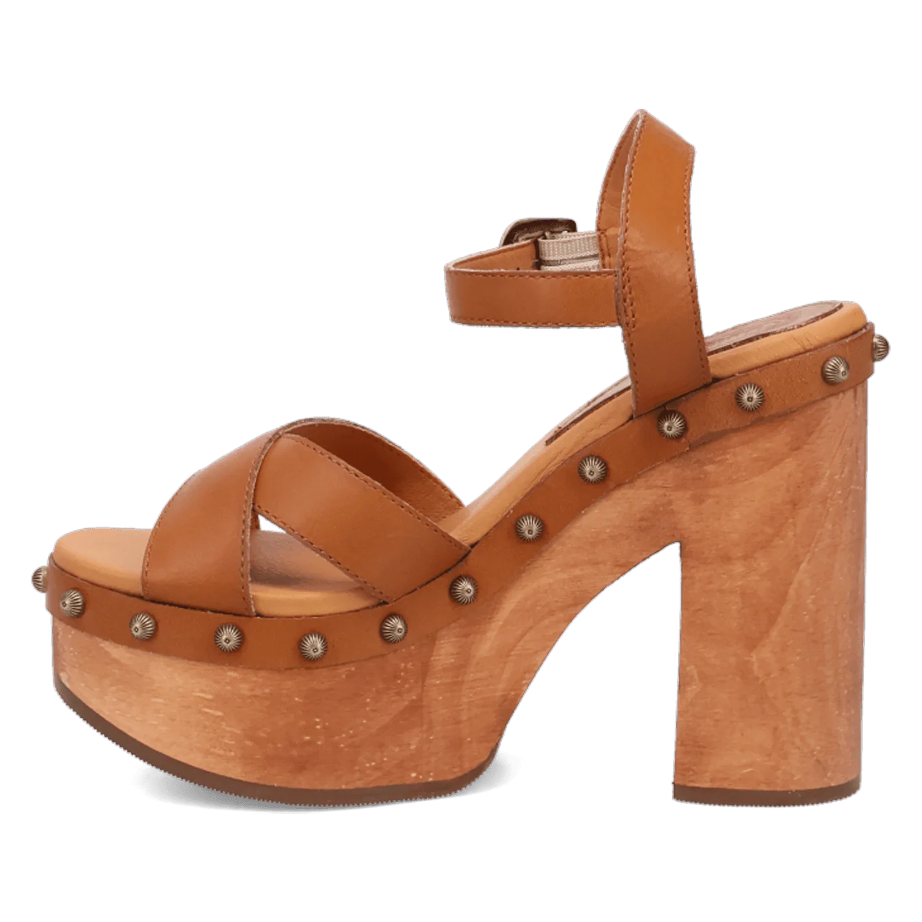 Lotus Wedge Heel - Tan