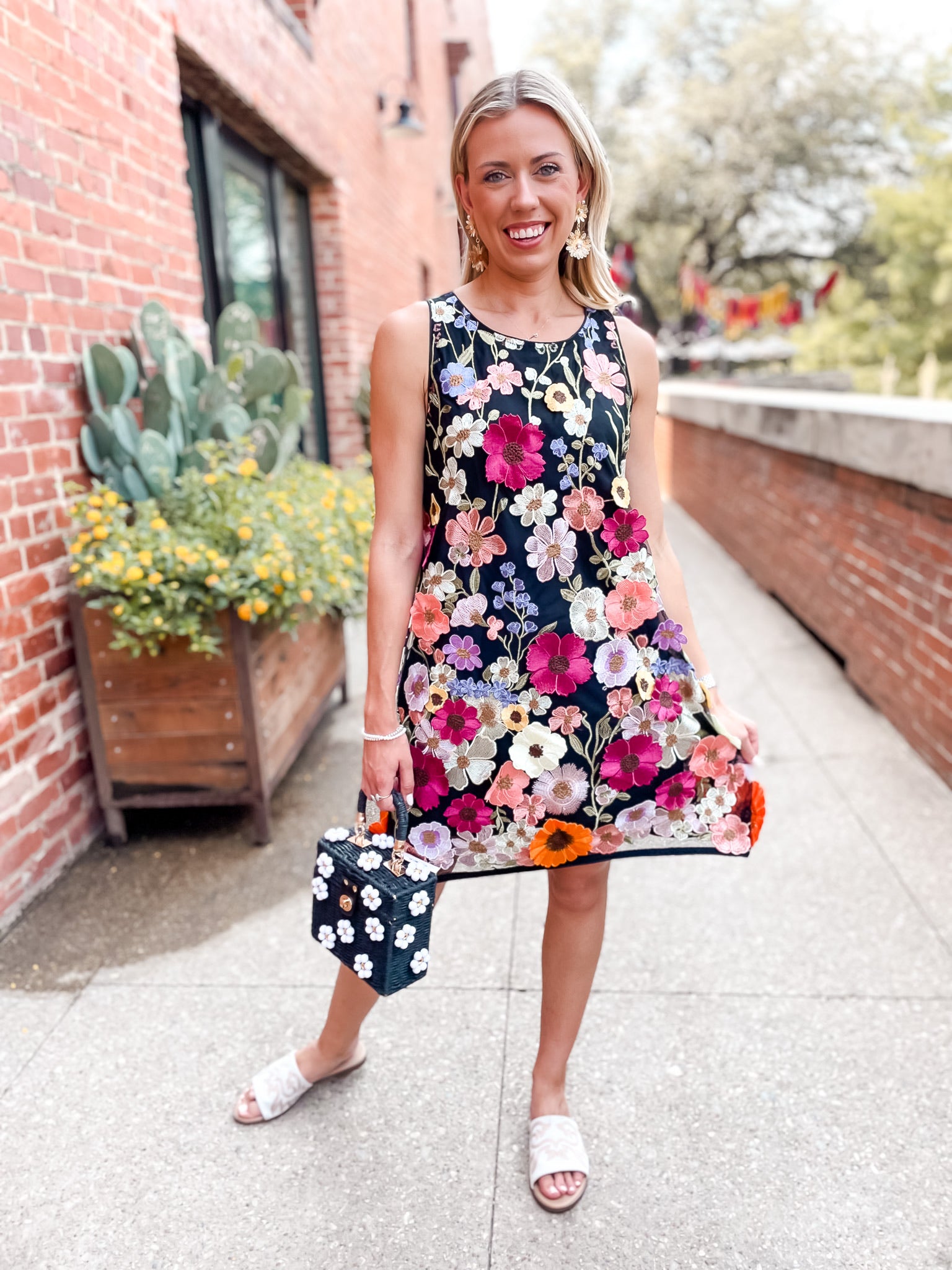 Petal Party Dress - Black