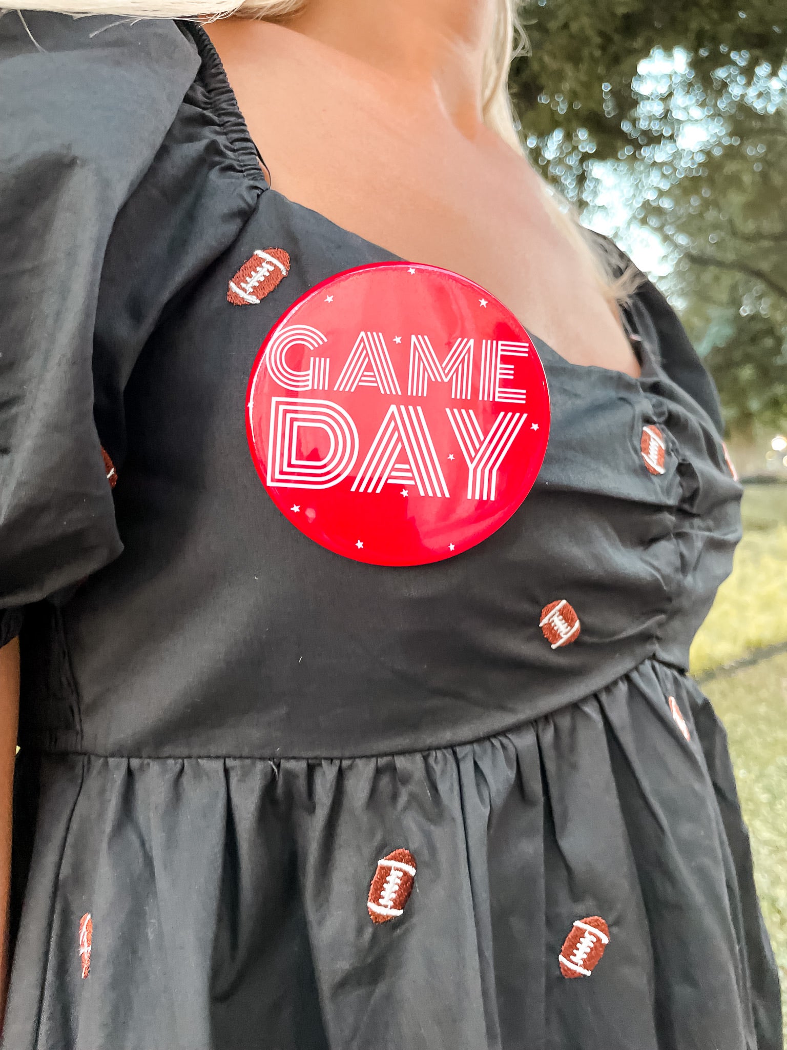 Game Day Button - Red