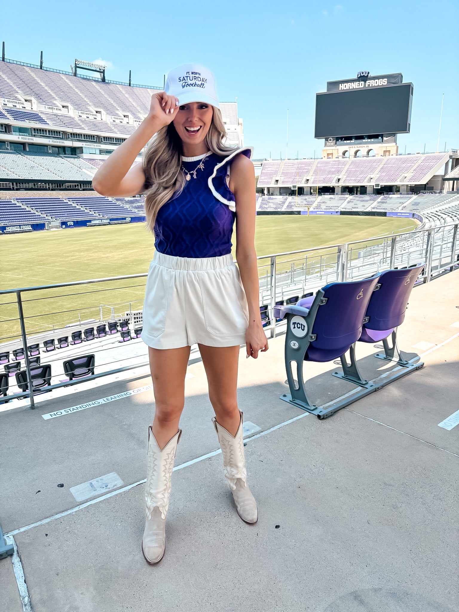 Ruffle Sleeve Game Day Sweater