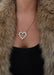 Large Diamond Heart Necklace - Tucker Brown