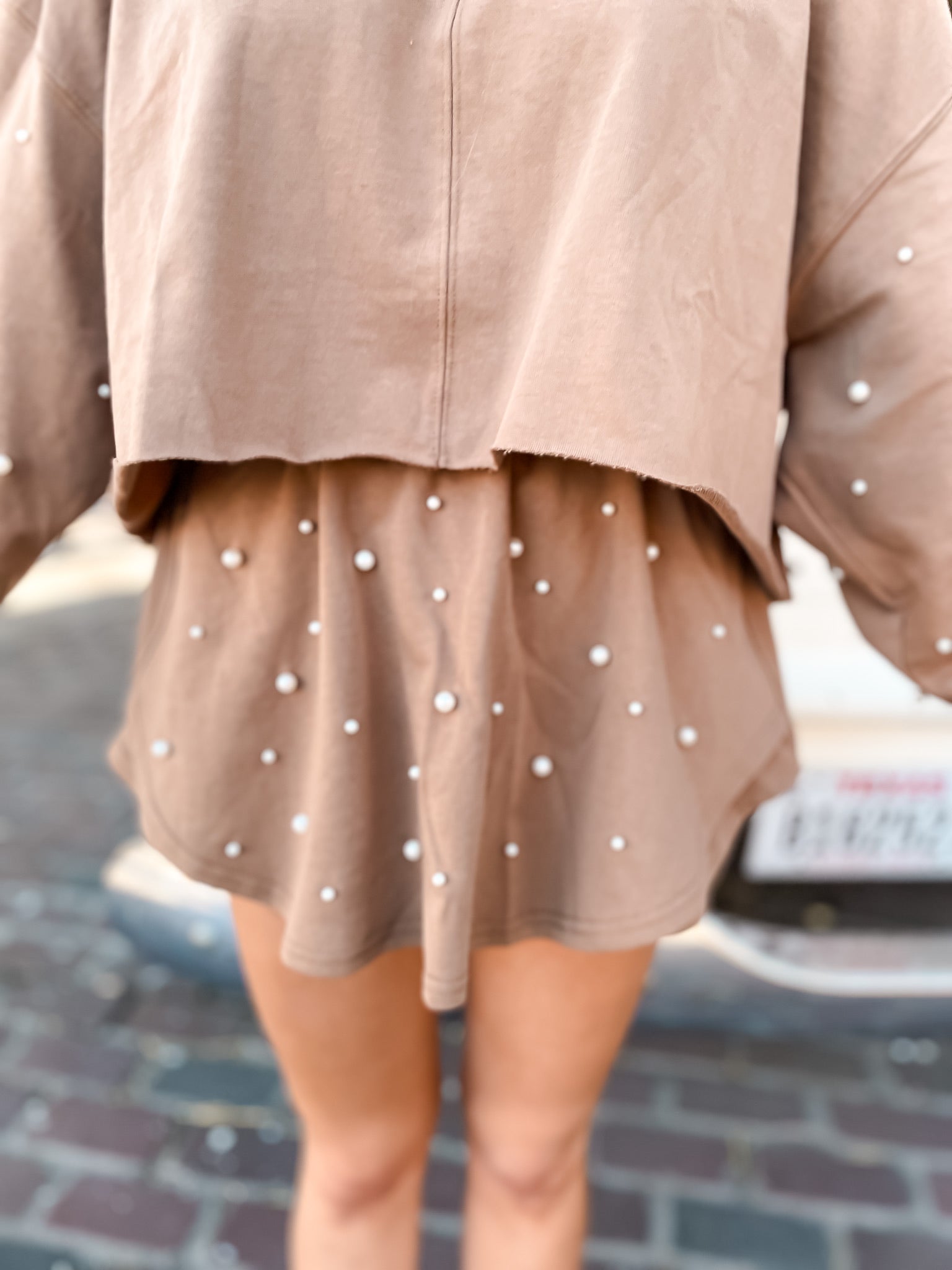 Pearls Short Set - Mocha