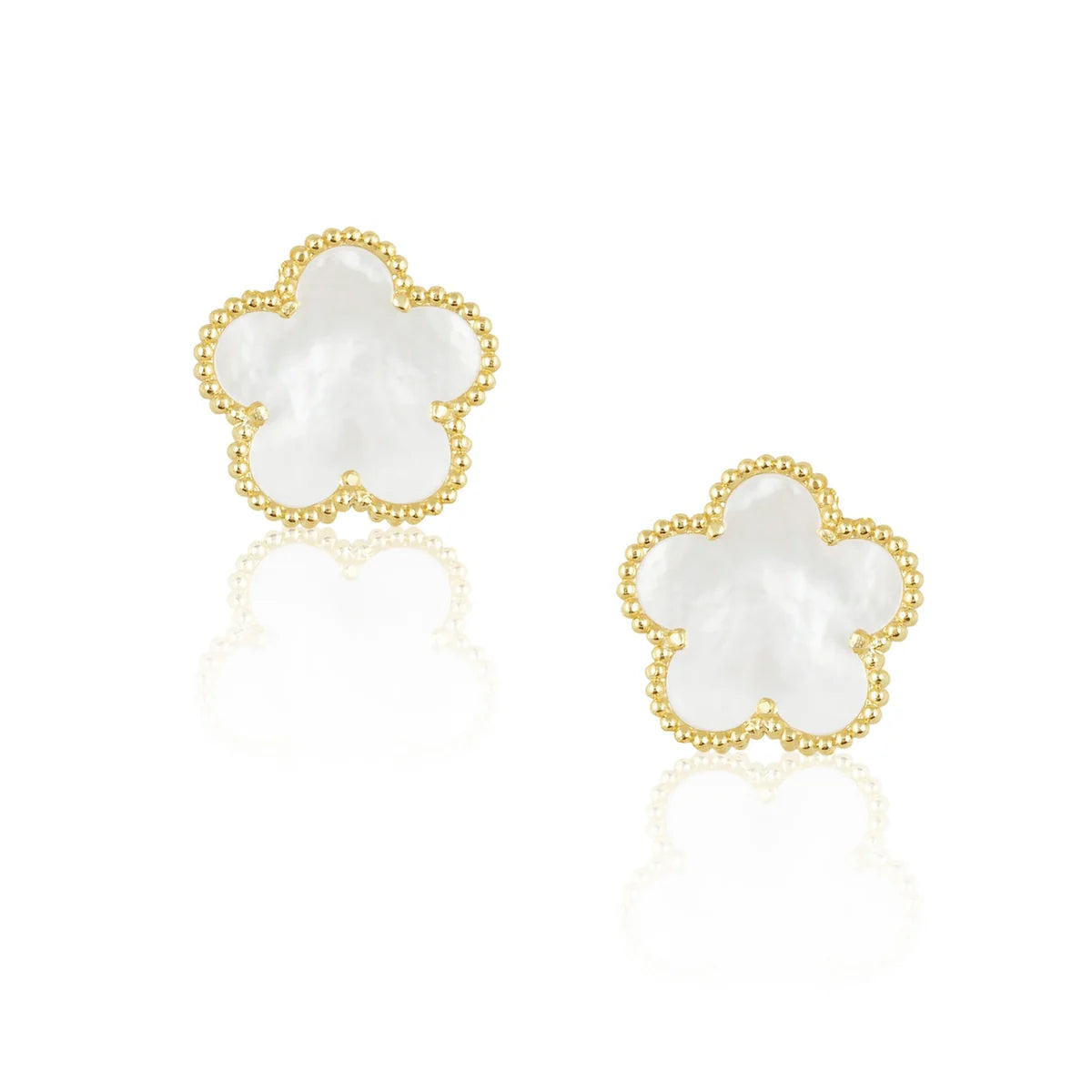 Adeline Clover Earring - Pearl