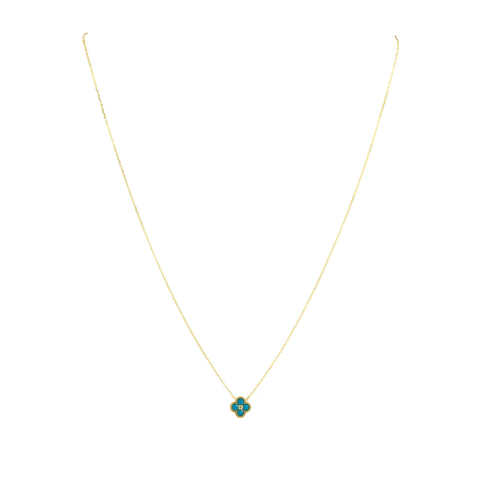 Mini Gracie Pendant Necklace - Turquoise