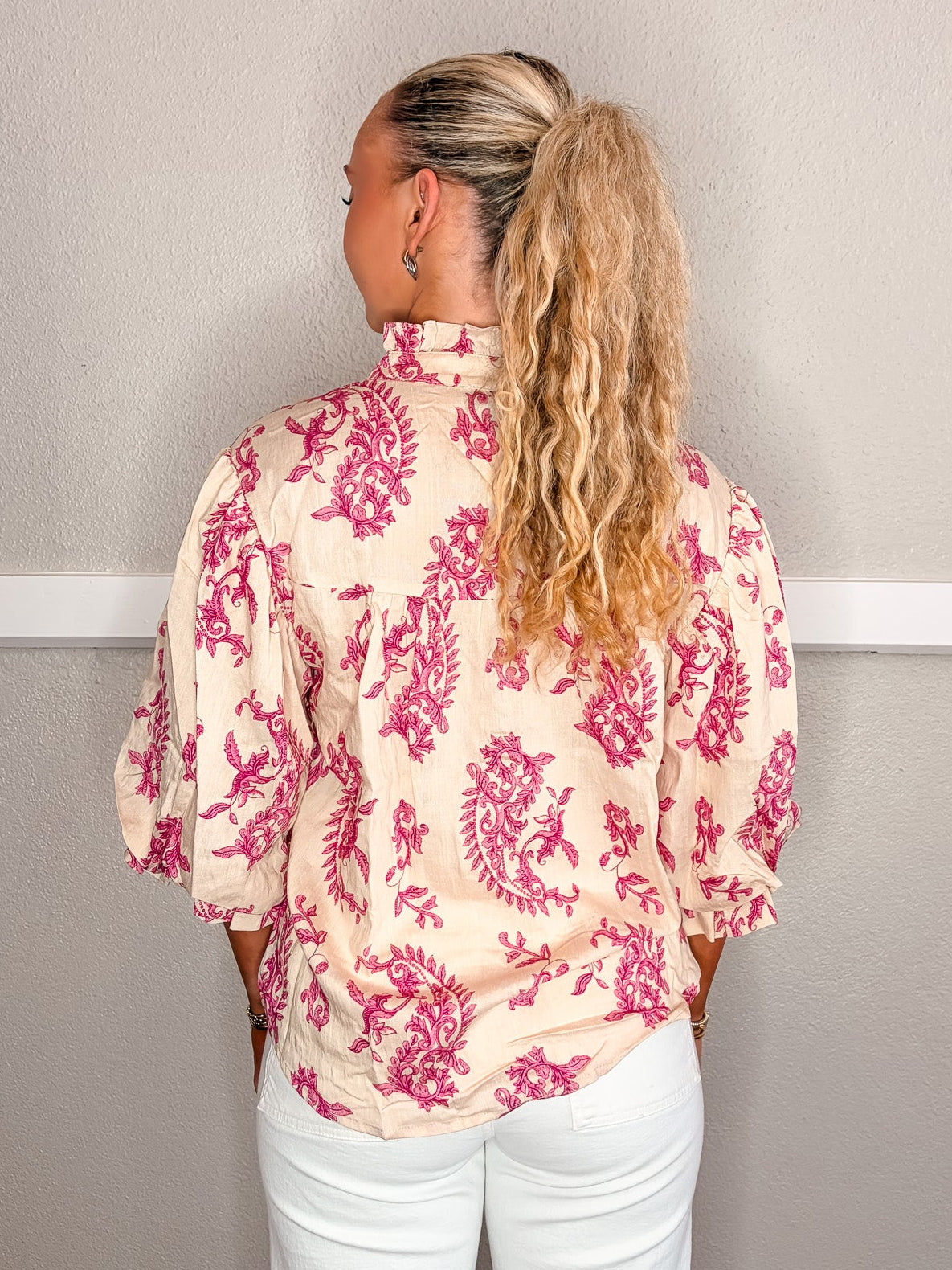 Filigree Top - Fuchsia