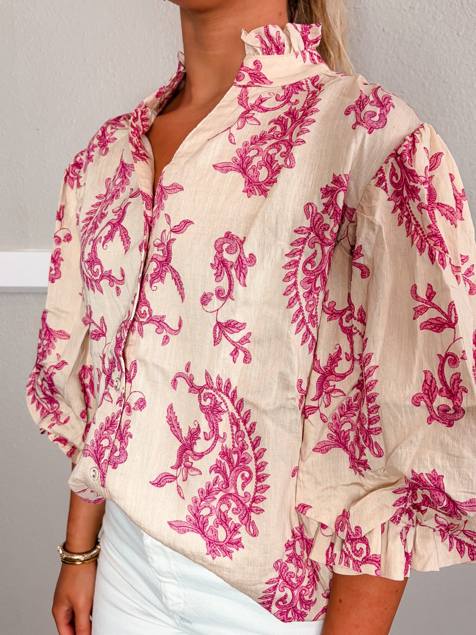 Filigree Top - Fuchsia