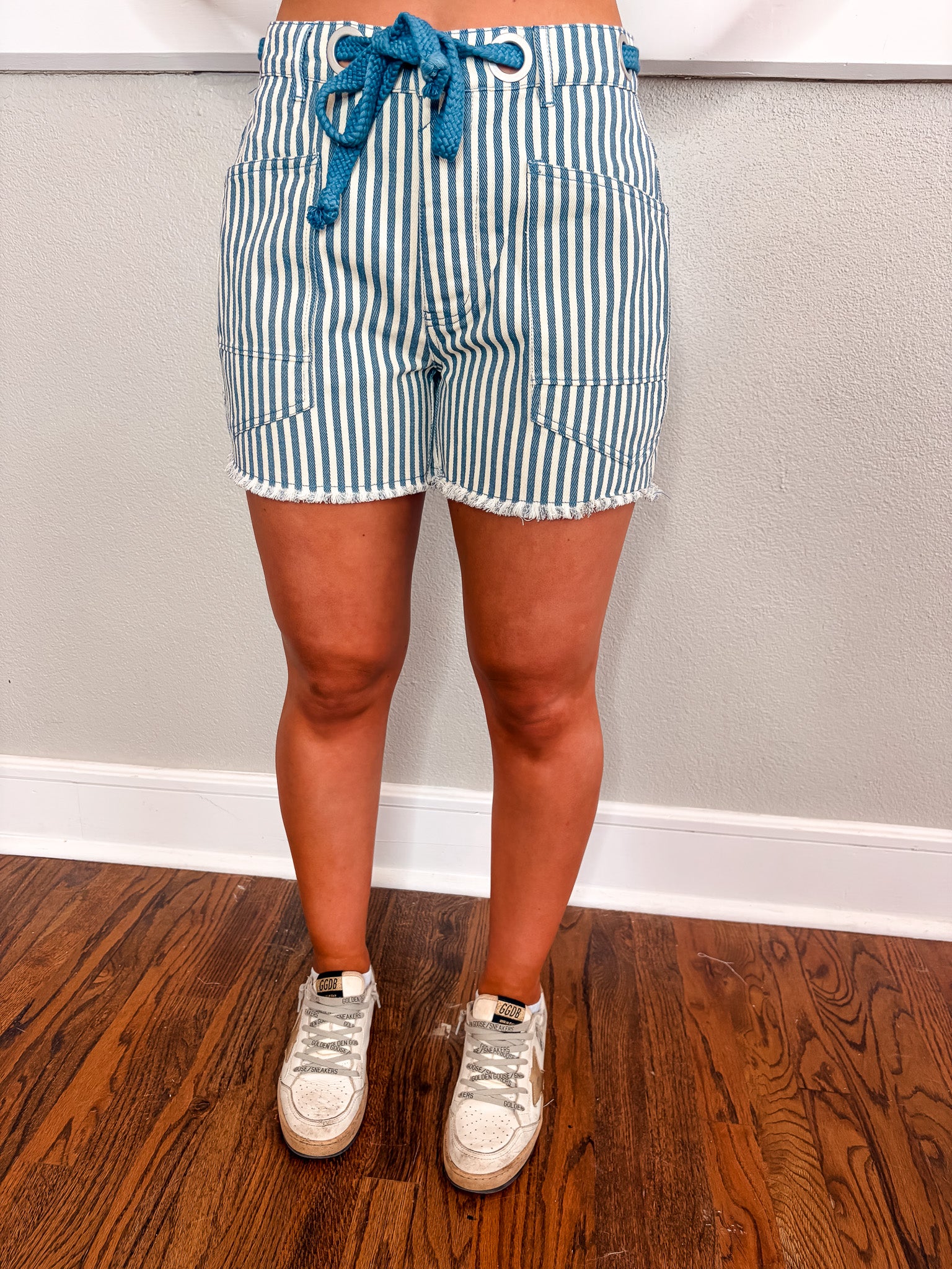 Sailor Rope String Shorts - Blue