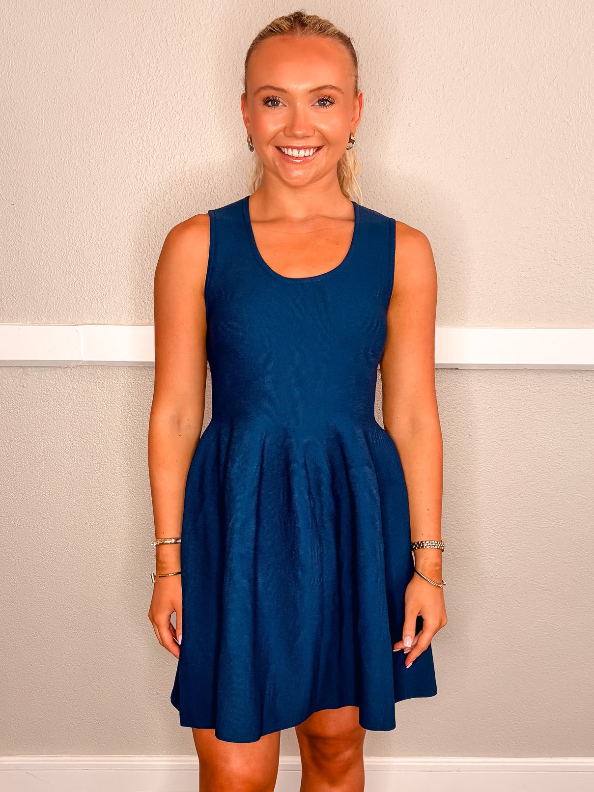 Knit Tank Dress - Navy