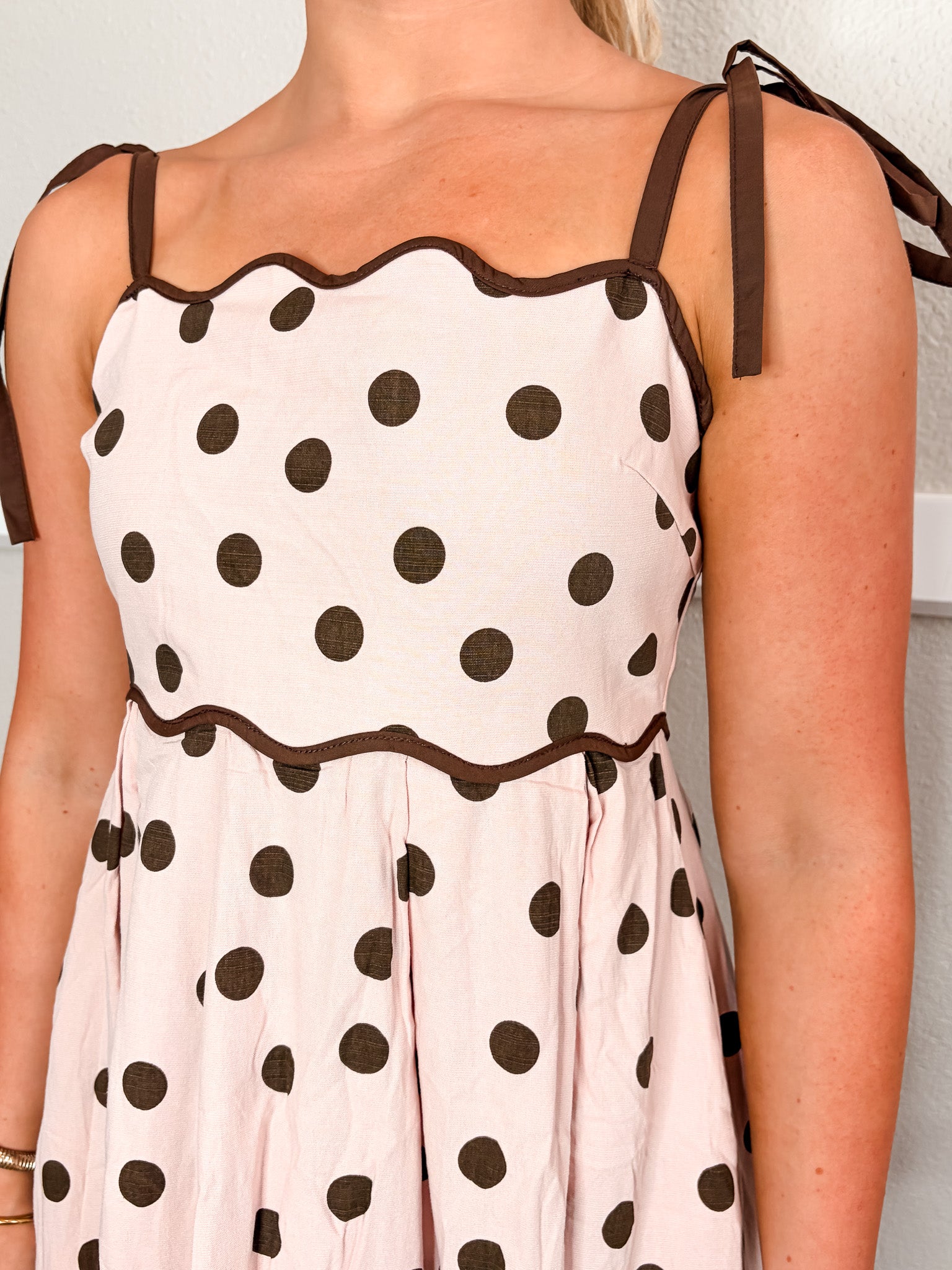 Emma Grace Pink Dot Dress