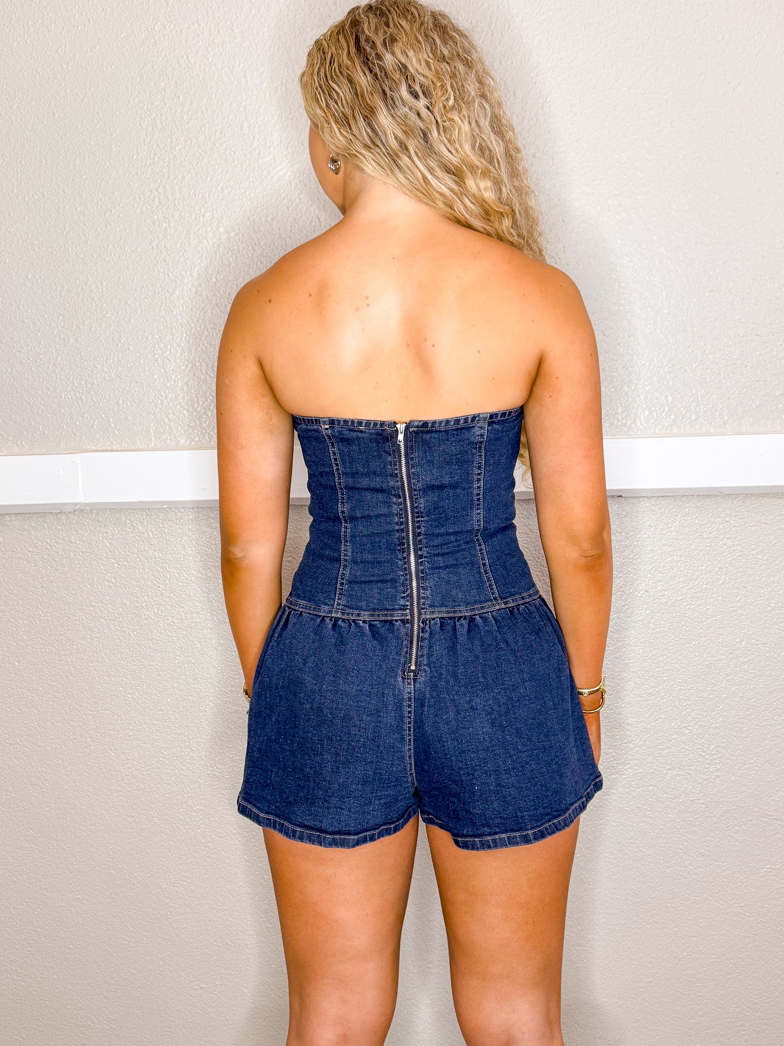 Darla Denim Romper