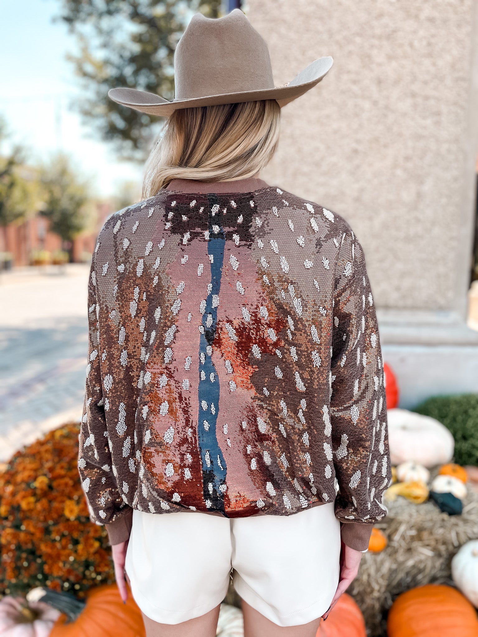 Deer  Sequin Sweatshirt