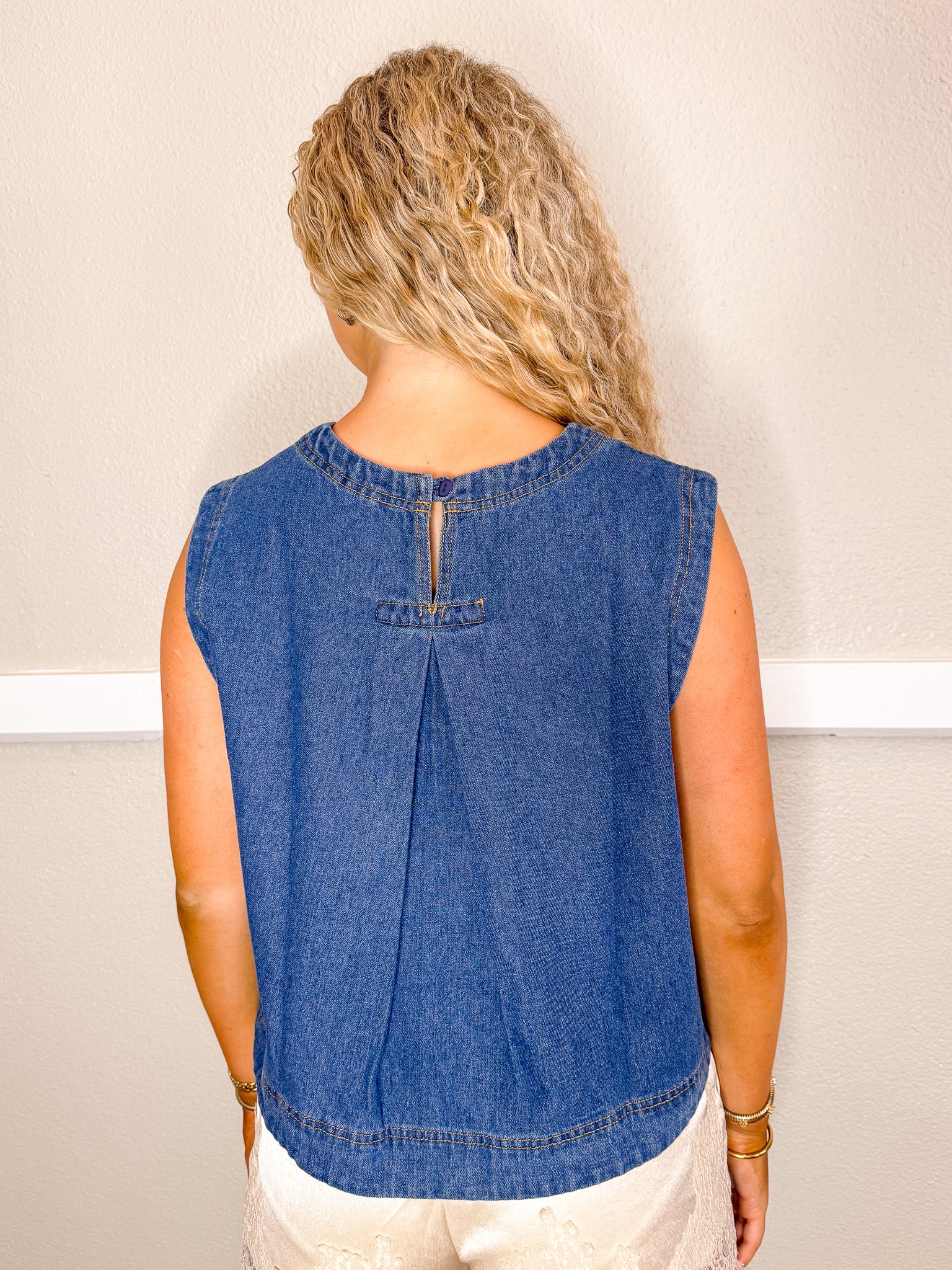 Sherri Denim Top - Indigo