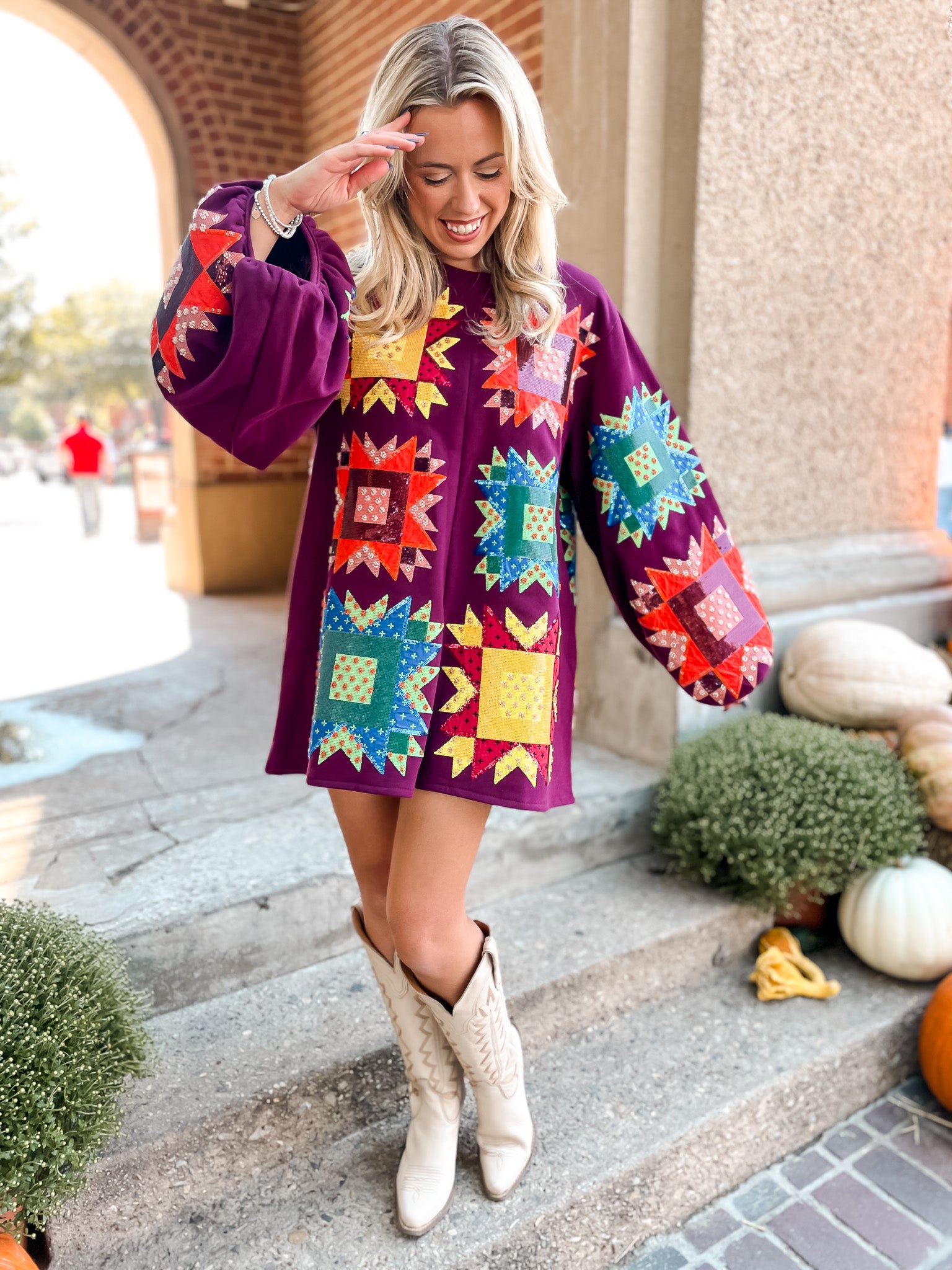 Quilted Patchwork Dress