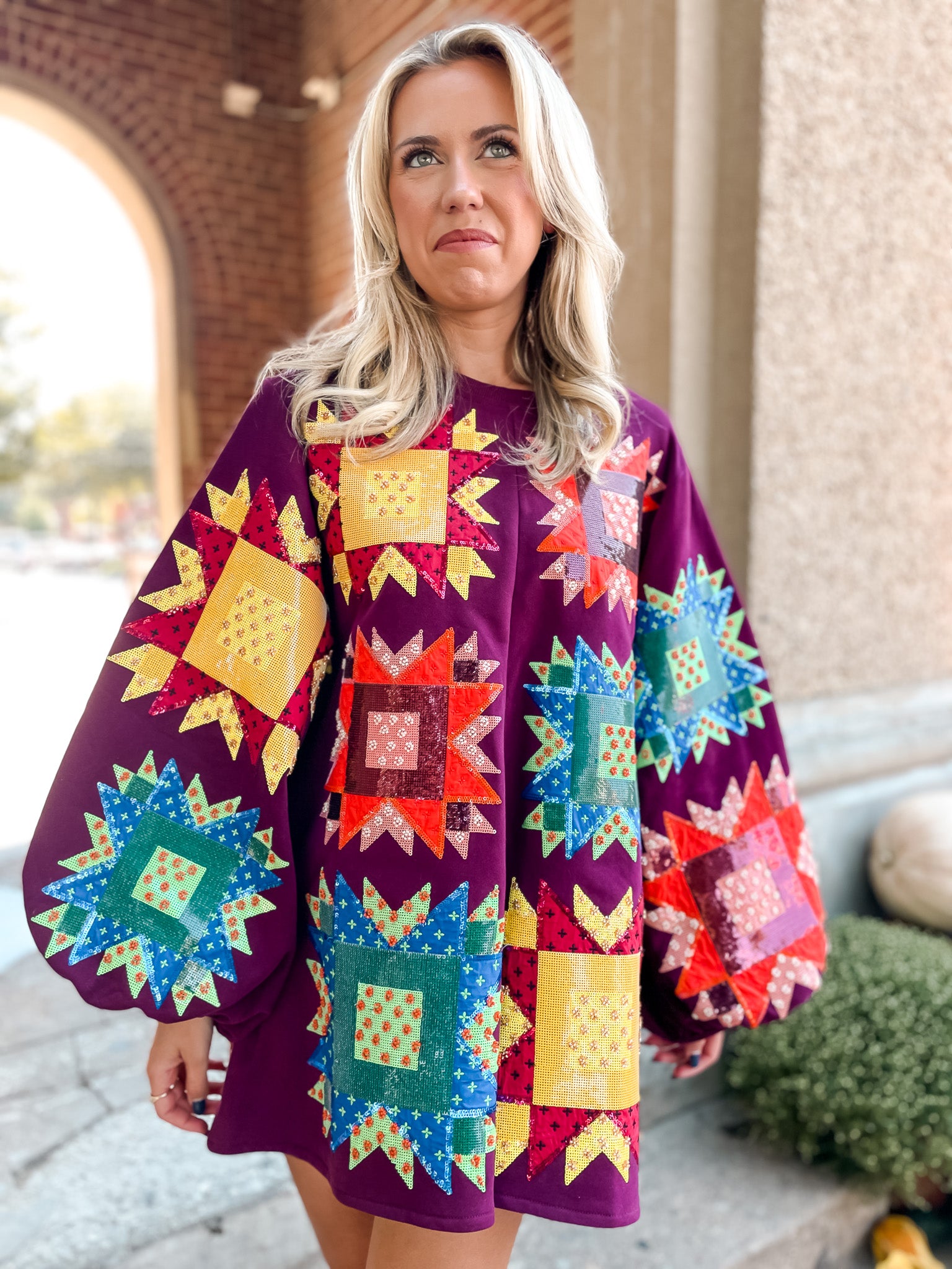 Quilted Patchwork Dress