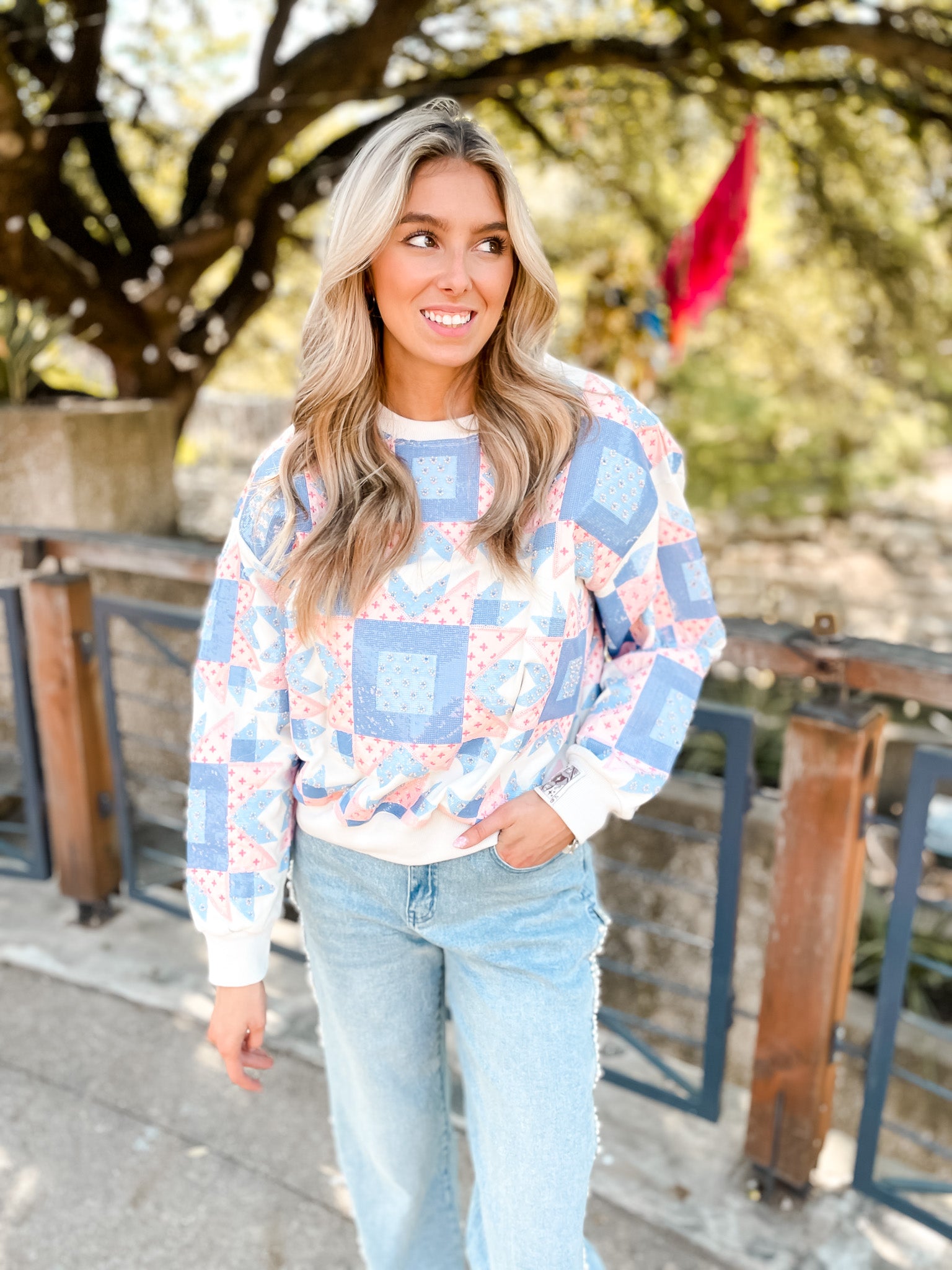 Patchwork  Sequin Sweatshirt