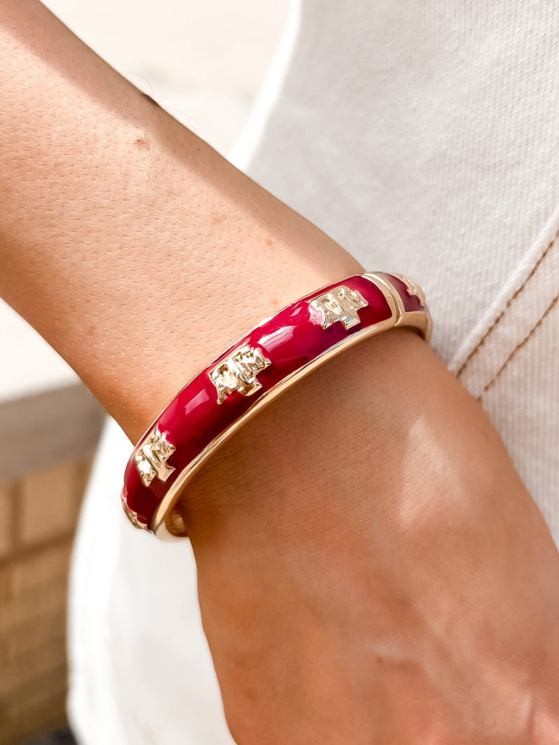 Texas A&M Aggies Logo Hinge Bangle