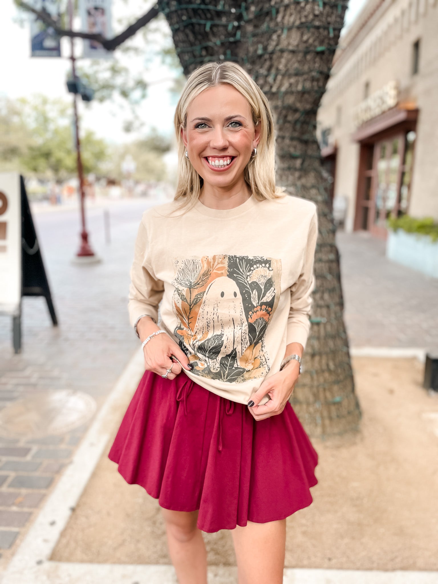 Halloween Ghost Long Sleeve T-Shirt