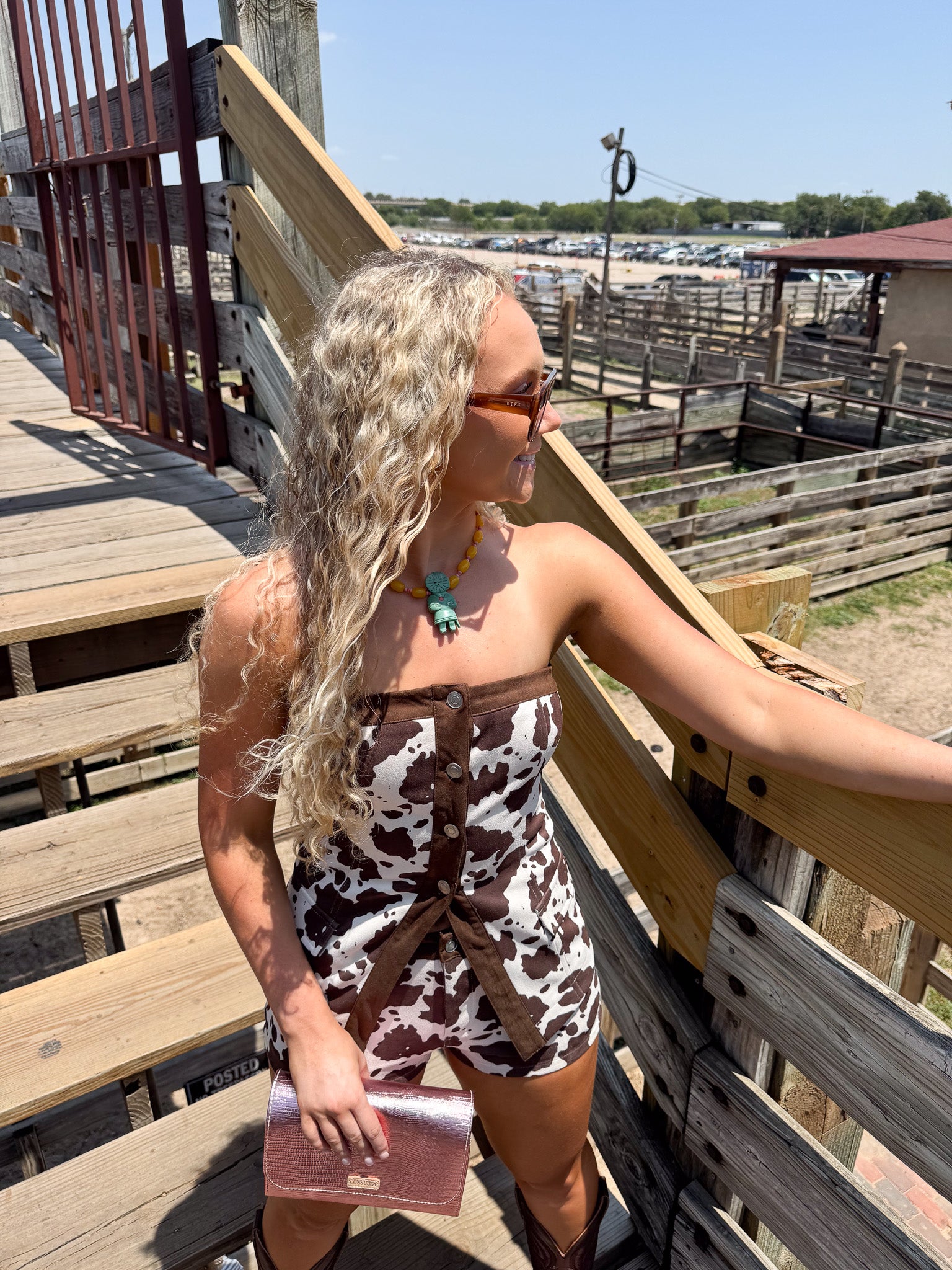 Darlin' Cow Print Short Set