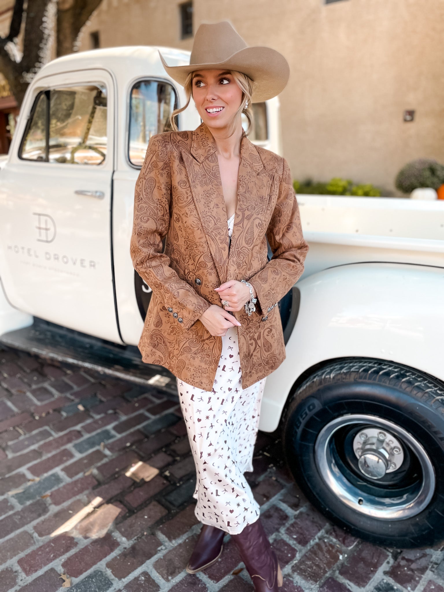 Trailblazer Suede Blazer - Saddle