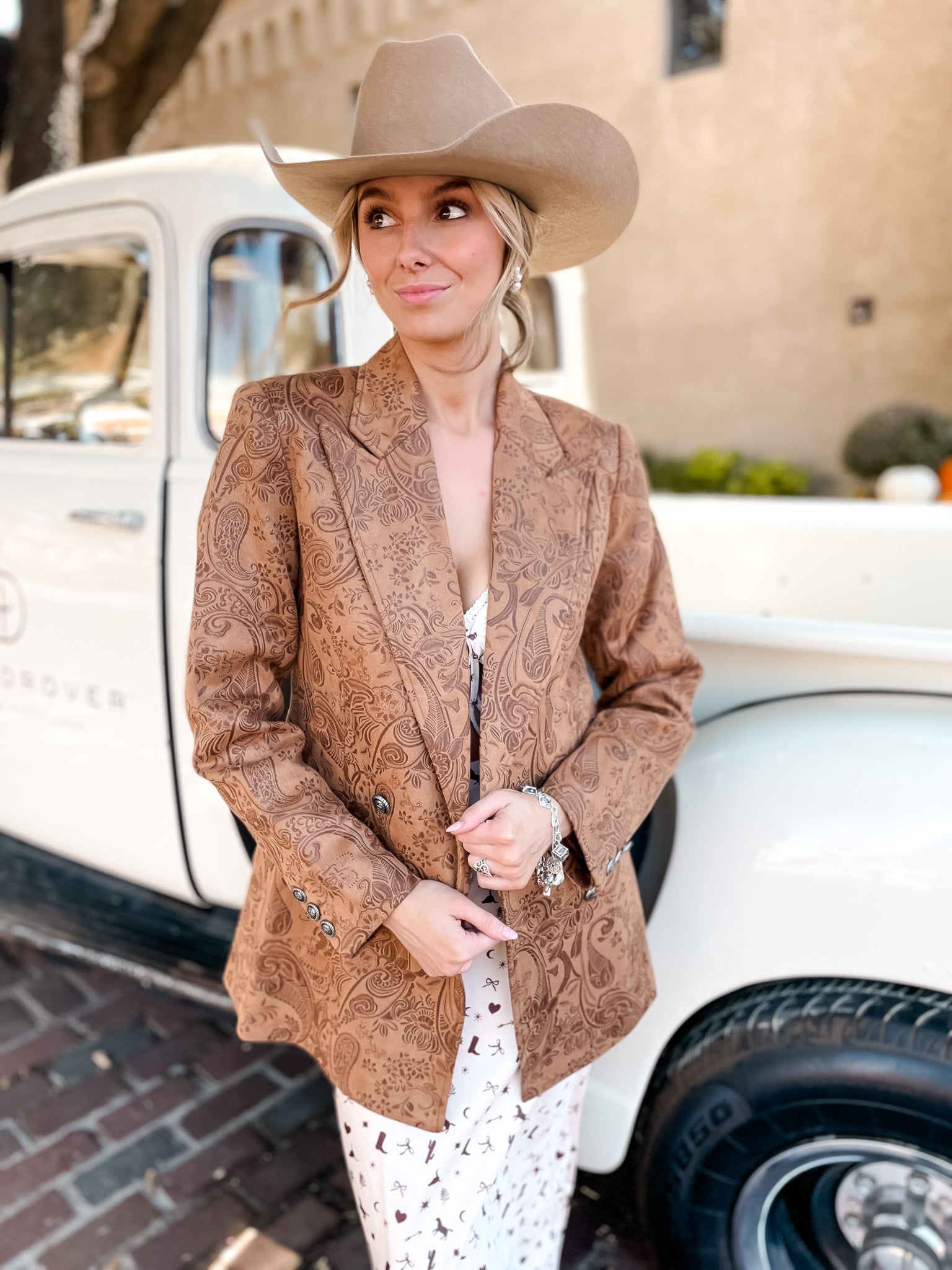 Trailblazer Suede Blazer - Saddle