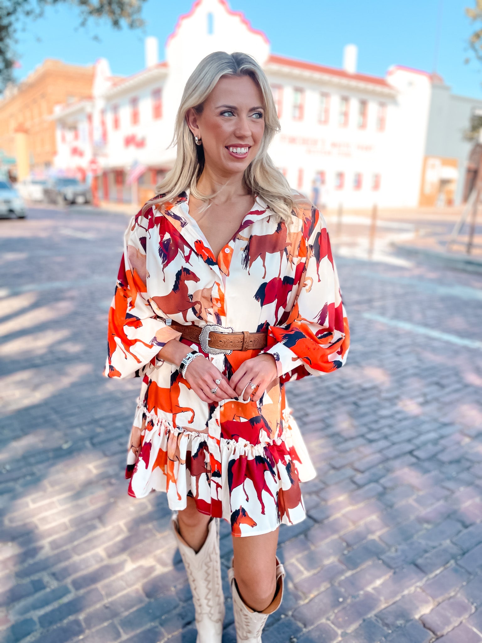 Mustang Magic Dress - White