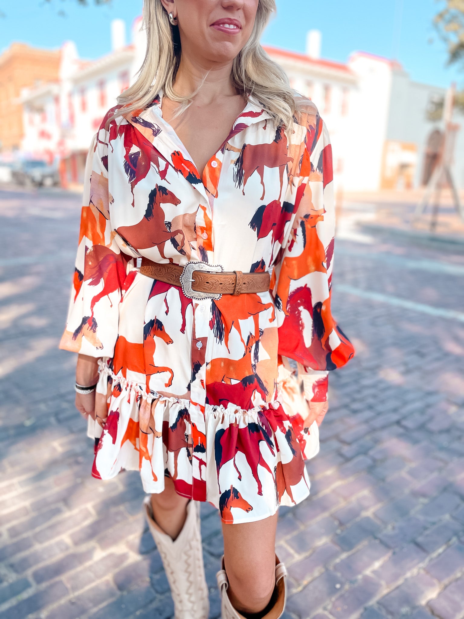 Mustang Magic Dress - White