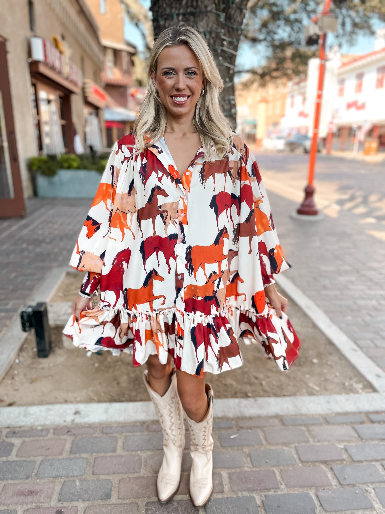 Mustang Magic Dress - White