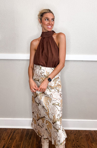 Tack Room Skirt - Ivory - Tucker Brown