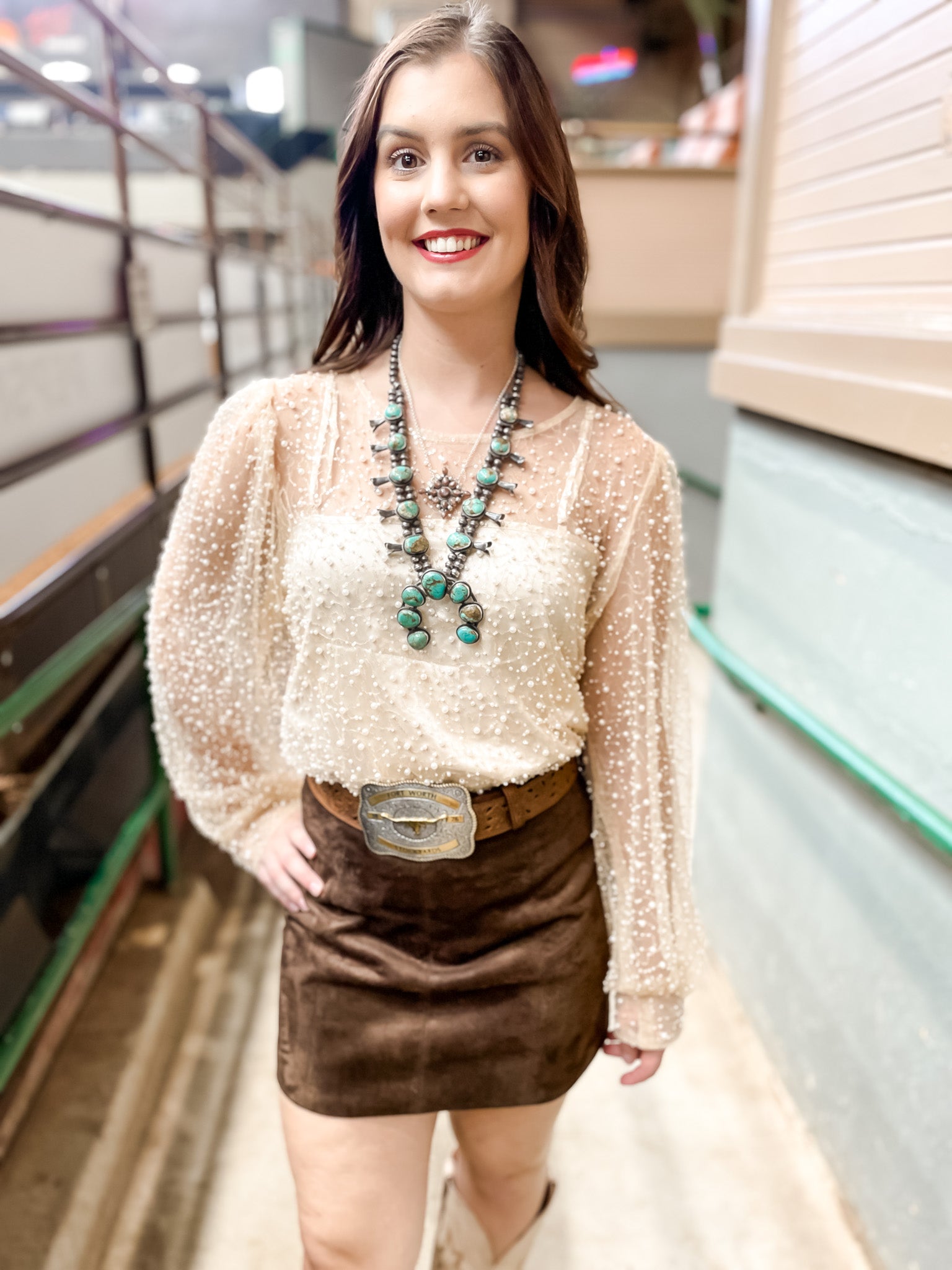 Fitted Suede Mini Skirt