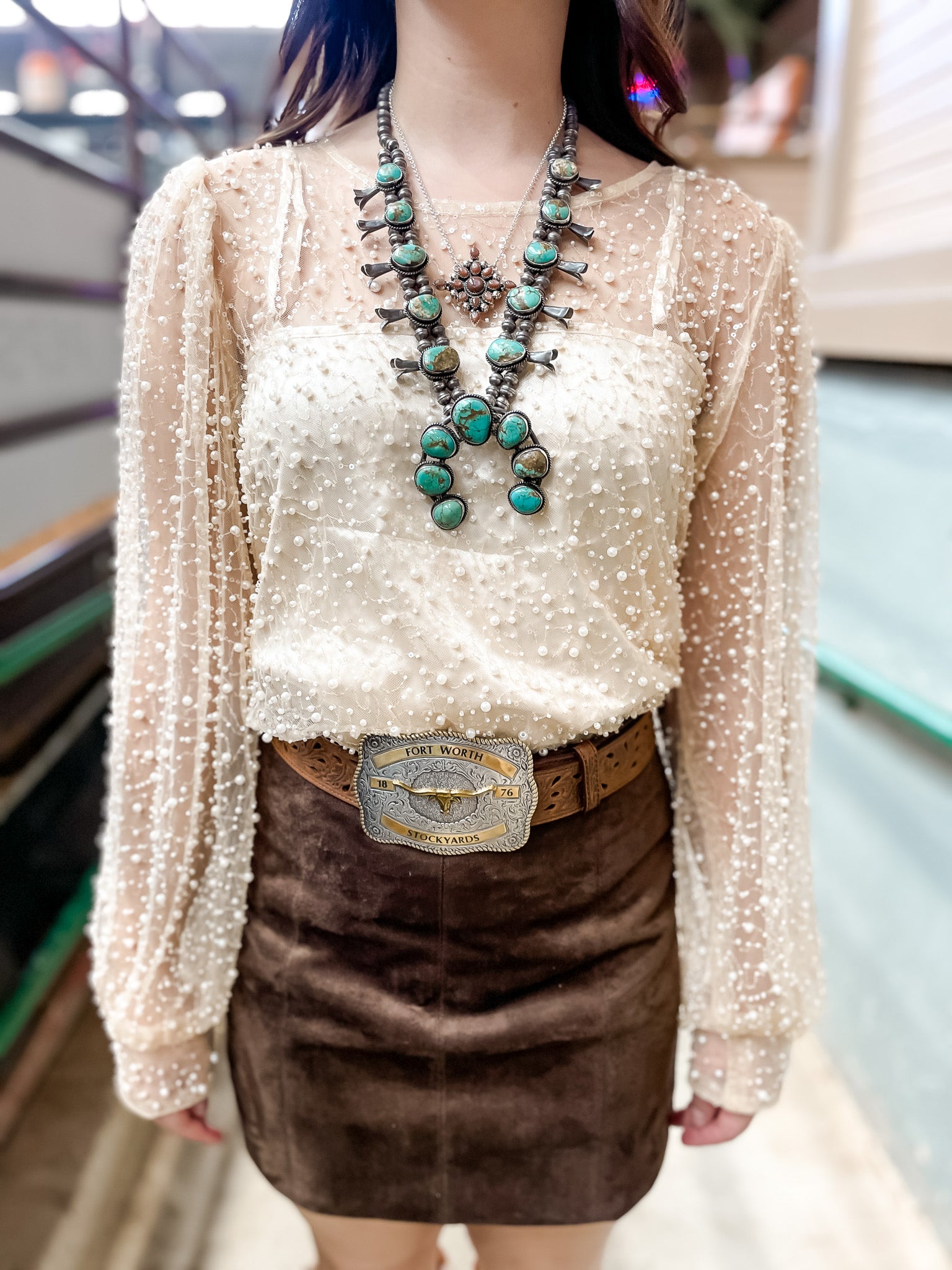 Fitted Suede Mini Skirt