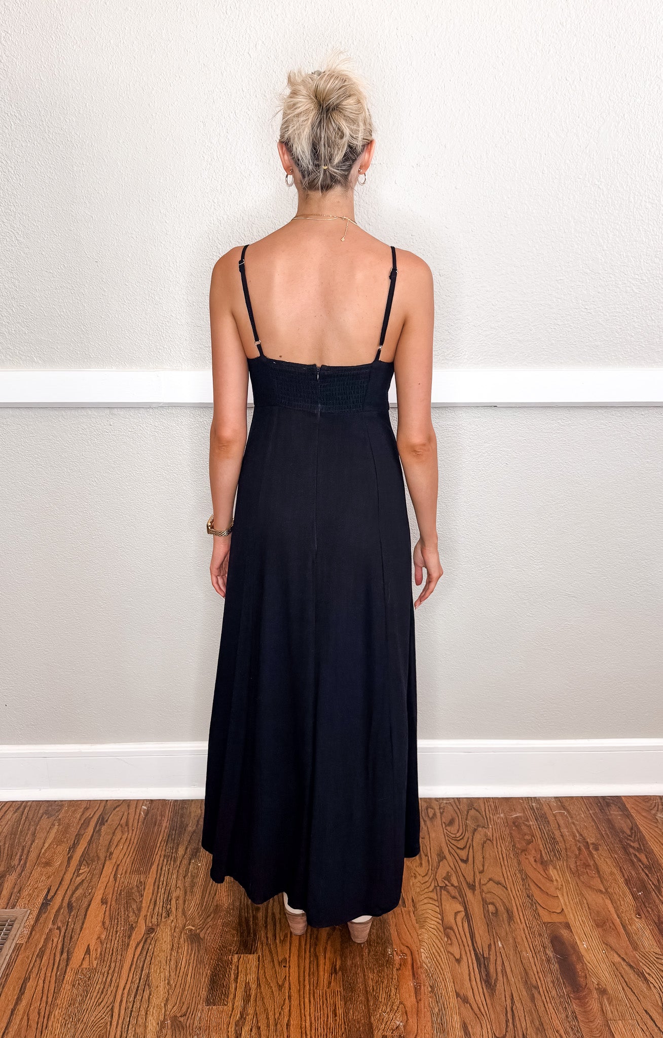 Maribel Lace Inset Dress - Black