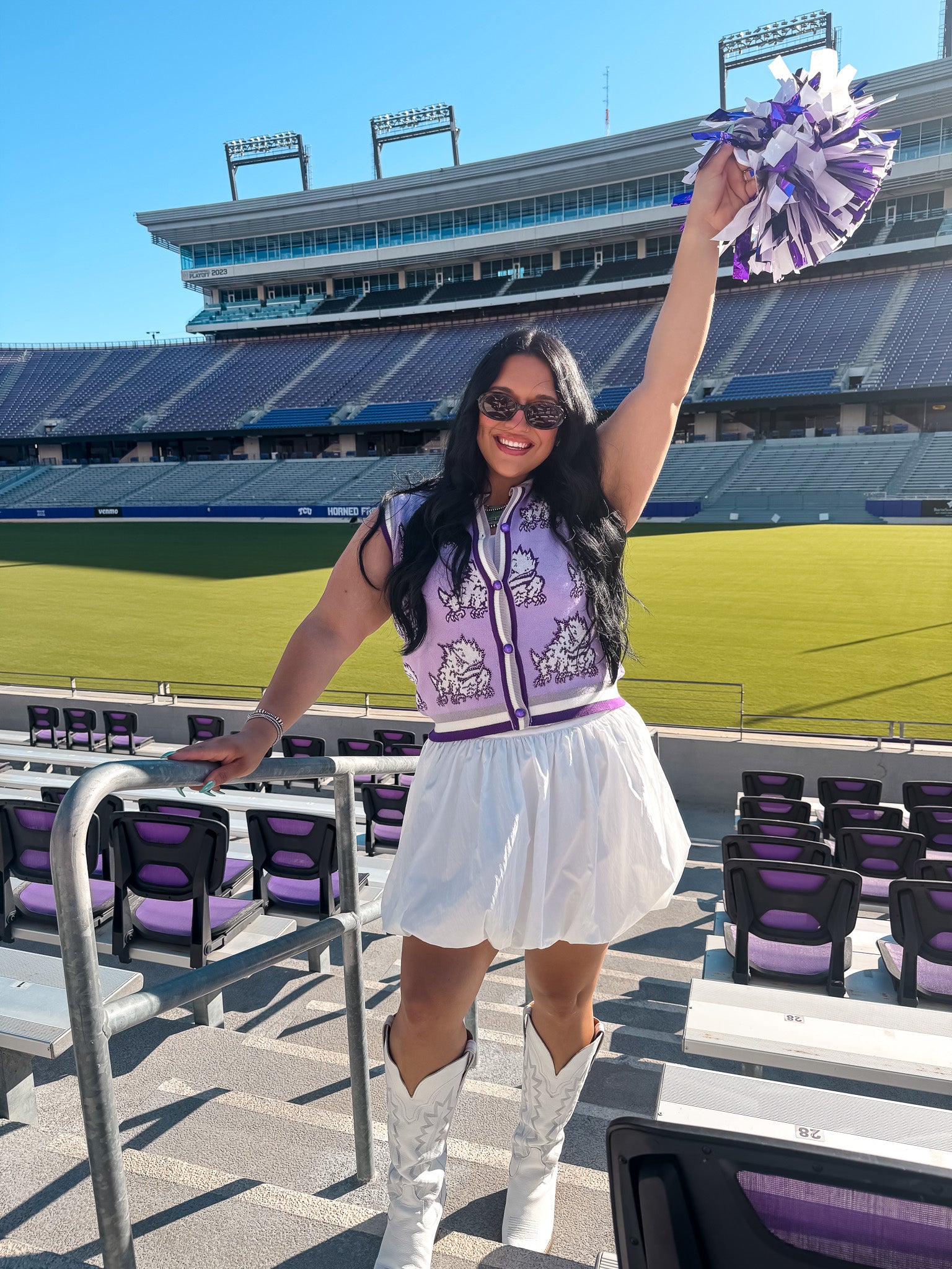 TCU Rhinestone Tank