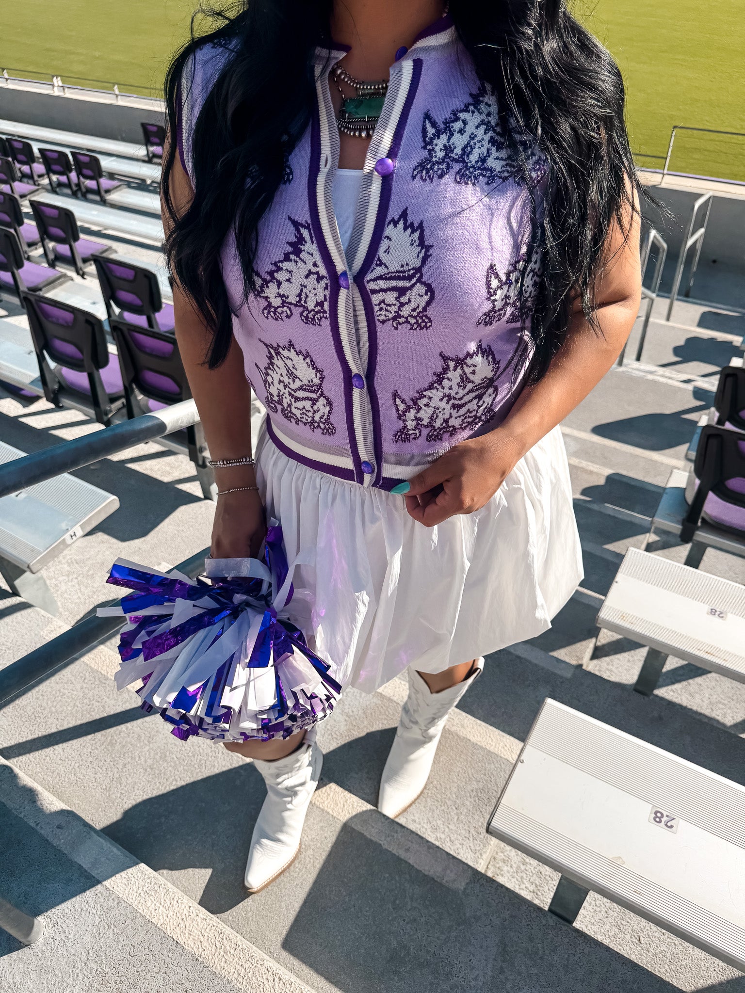 TCU Rhinestone Tank