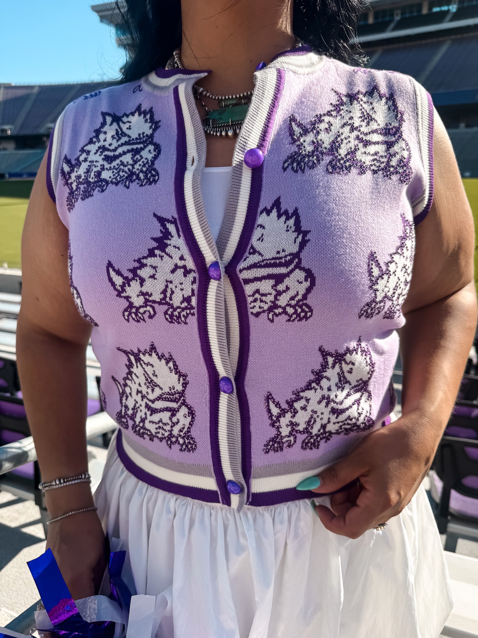 TCU Rhinestone Tank