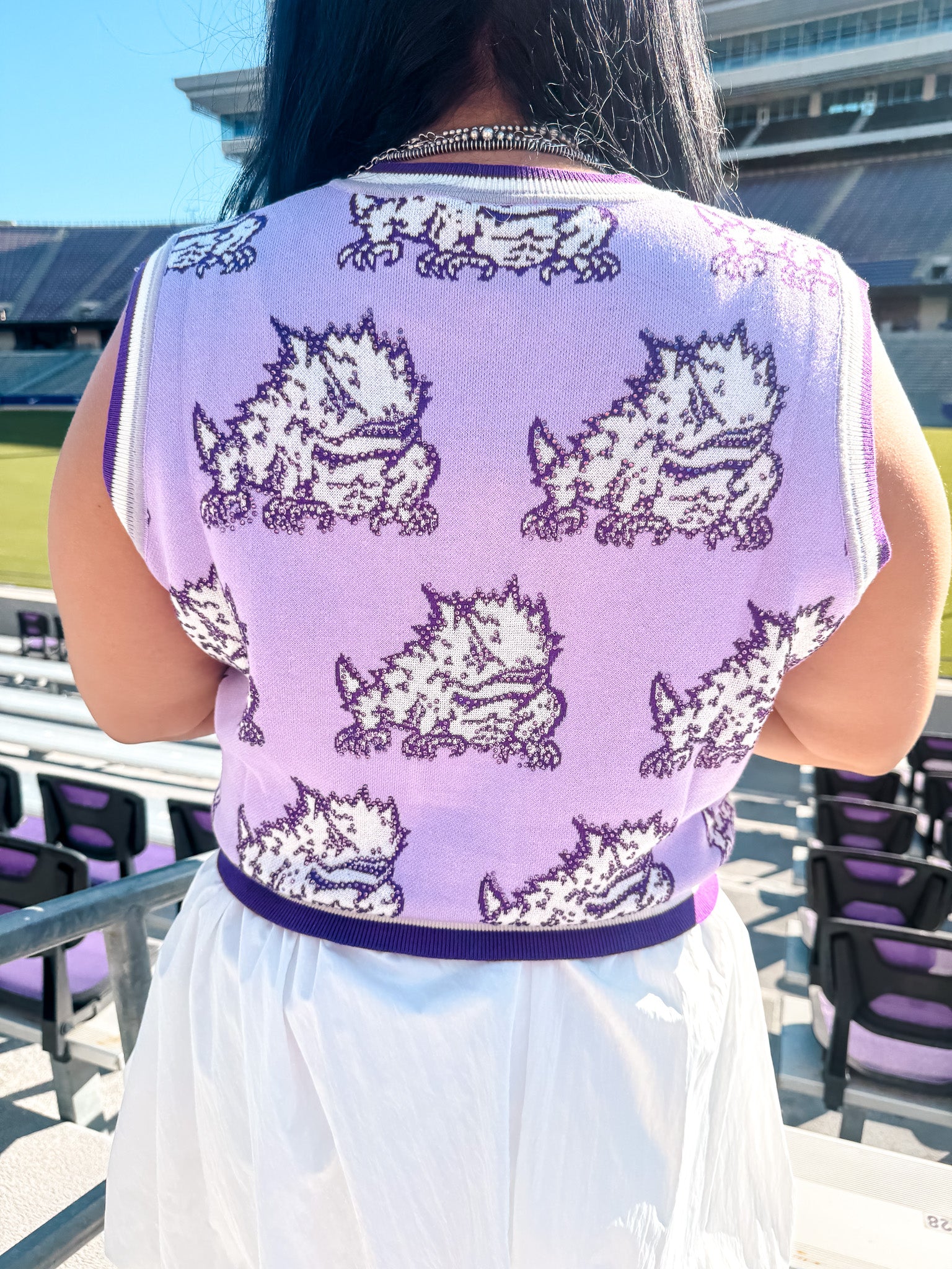 TCU Rhinestone Tank