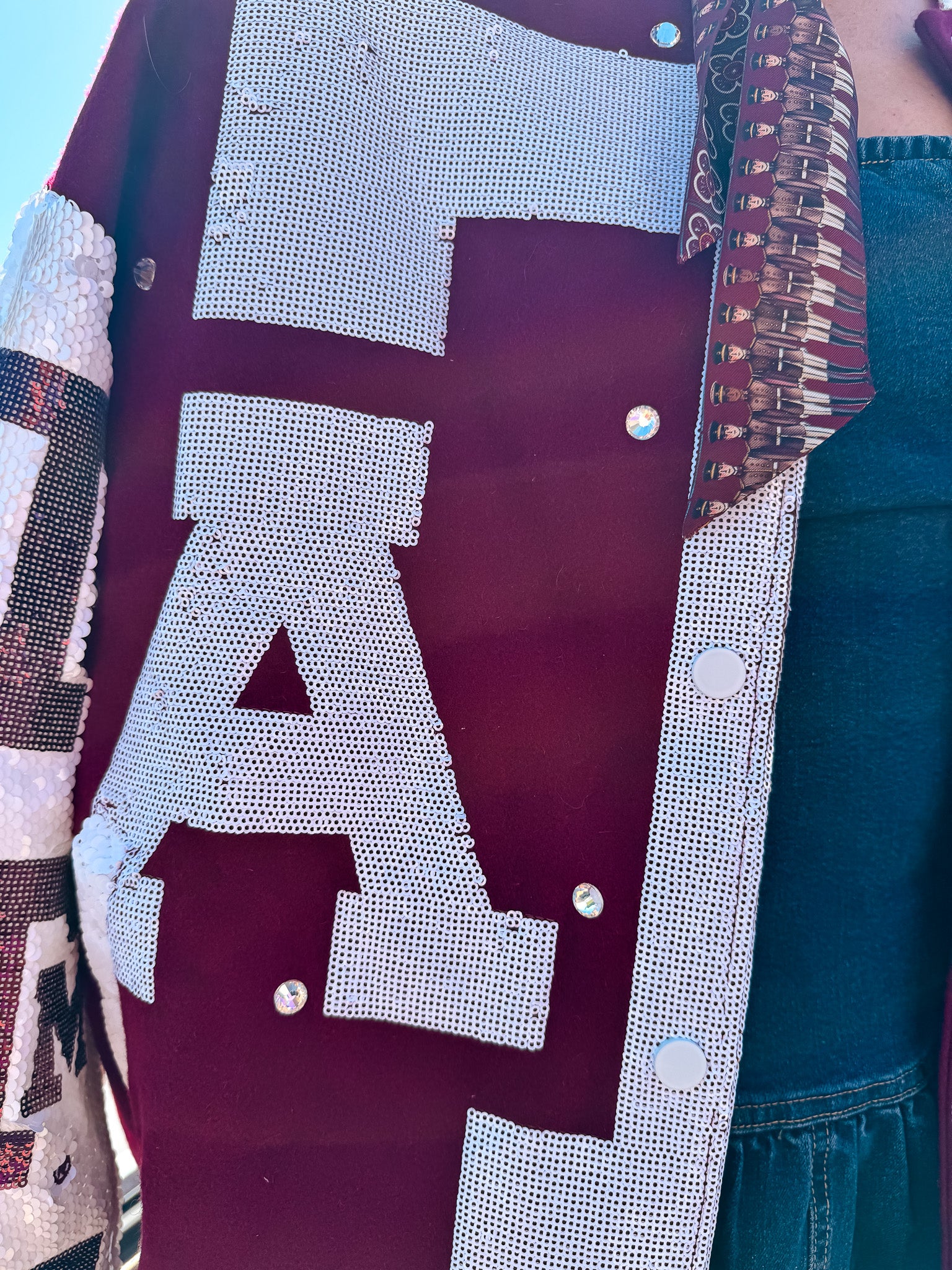 A&M Sequin Bomber Jacket