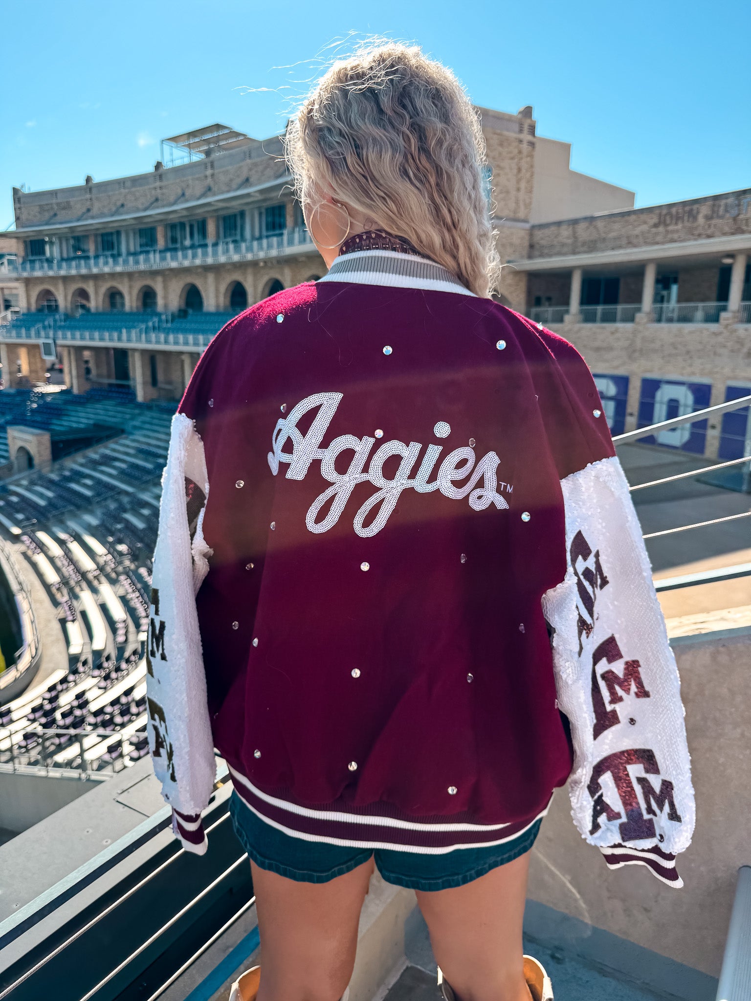 A&M Sequin Bomber Jacket