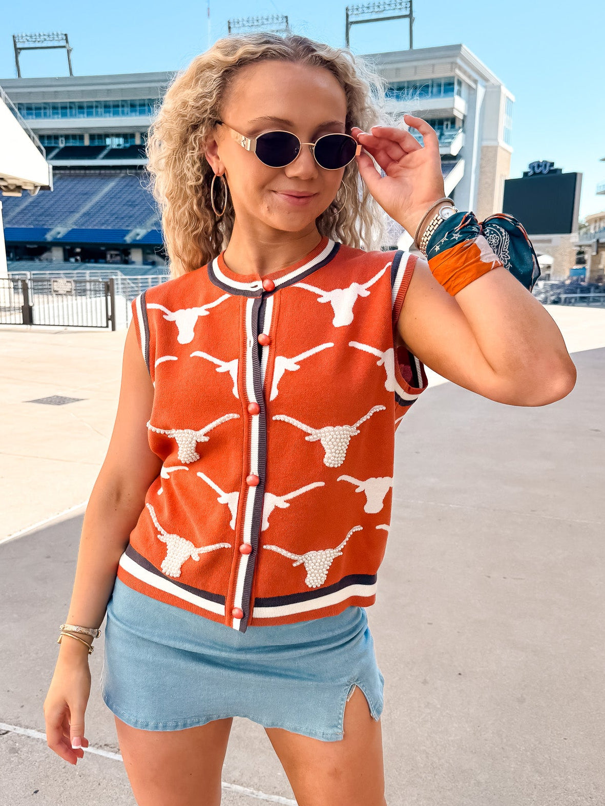 Longhorn Rhinestone Tank