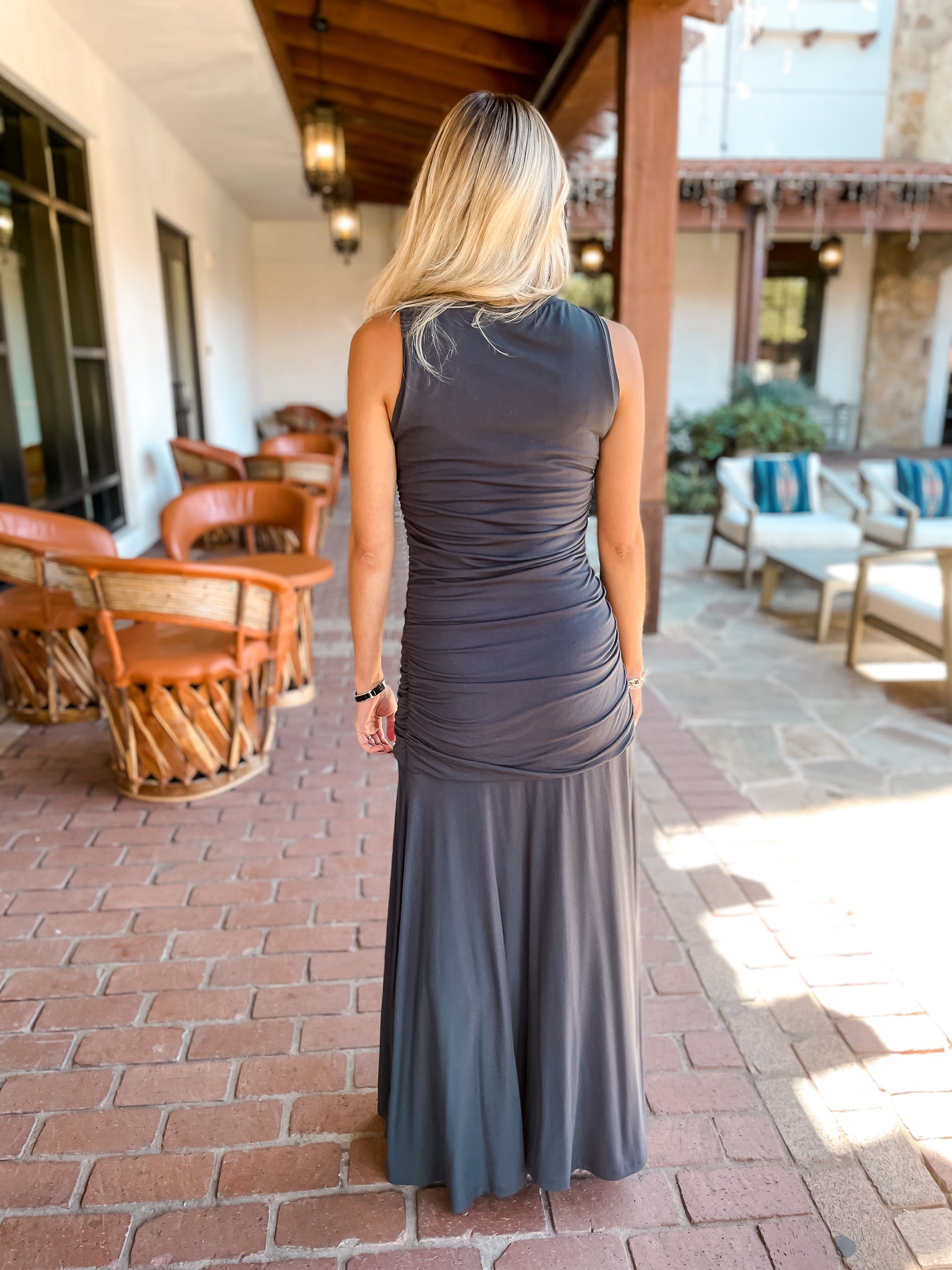 Jace Jersey Dress - Charcoal