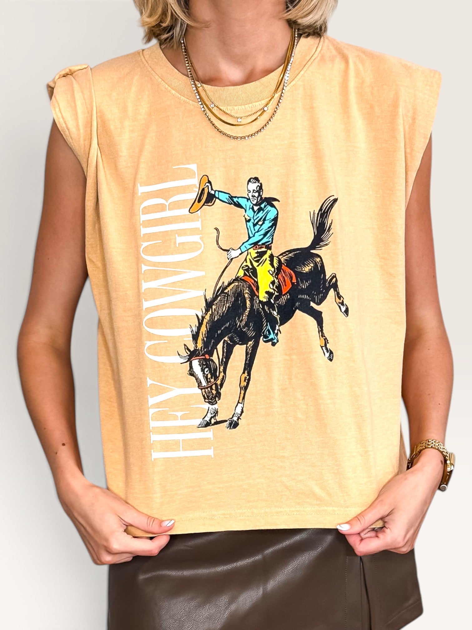 Hey Cowgirl Boxy Tank