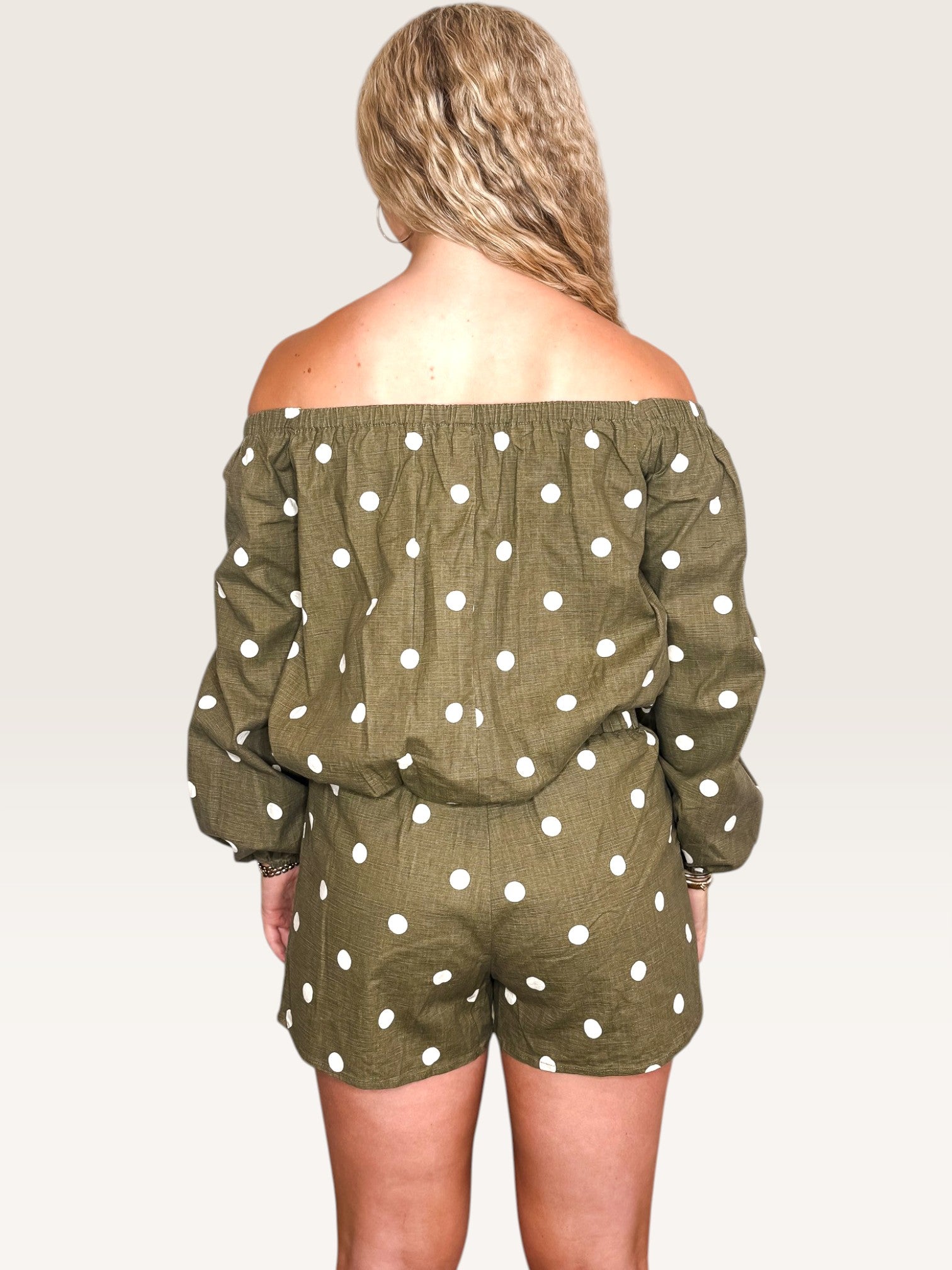 Tatum Polka Dot Top - Olive