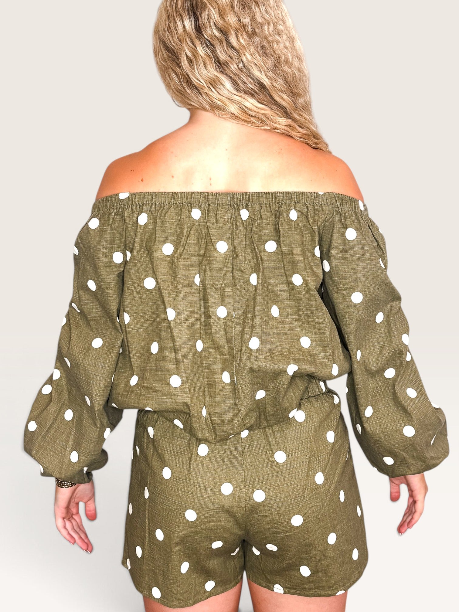 Tatum Polka Dot Top - Olive