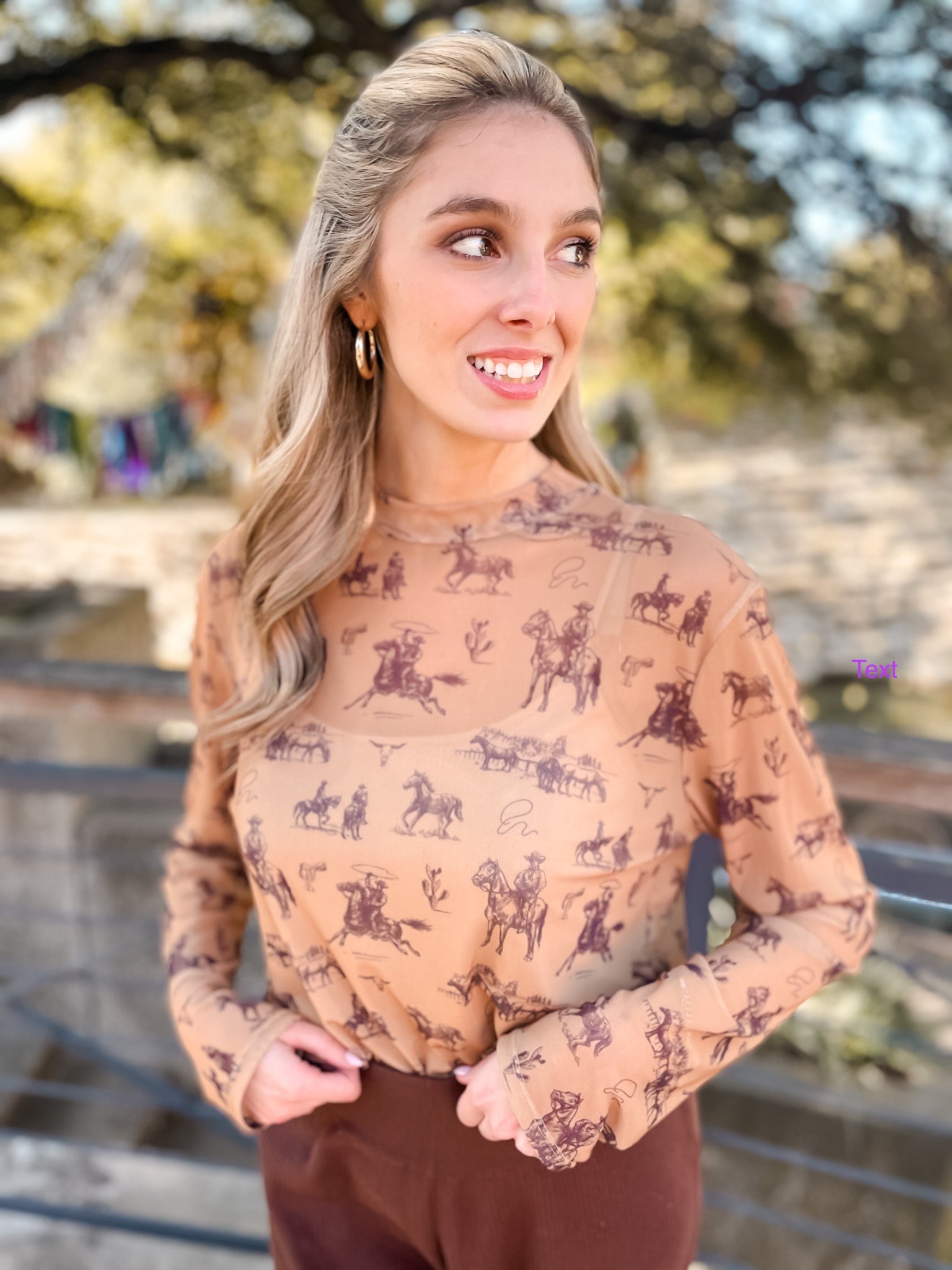 Back In The Saddle Mesh Top