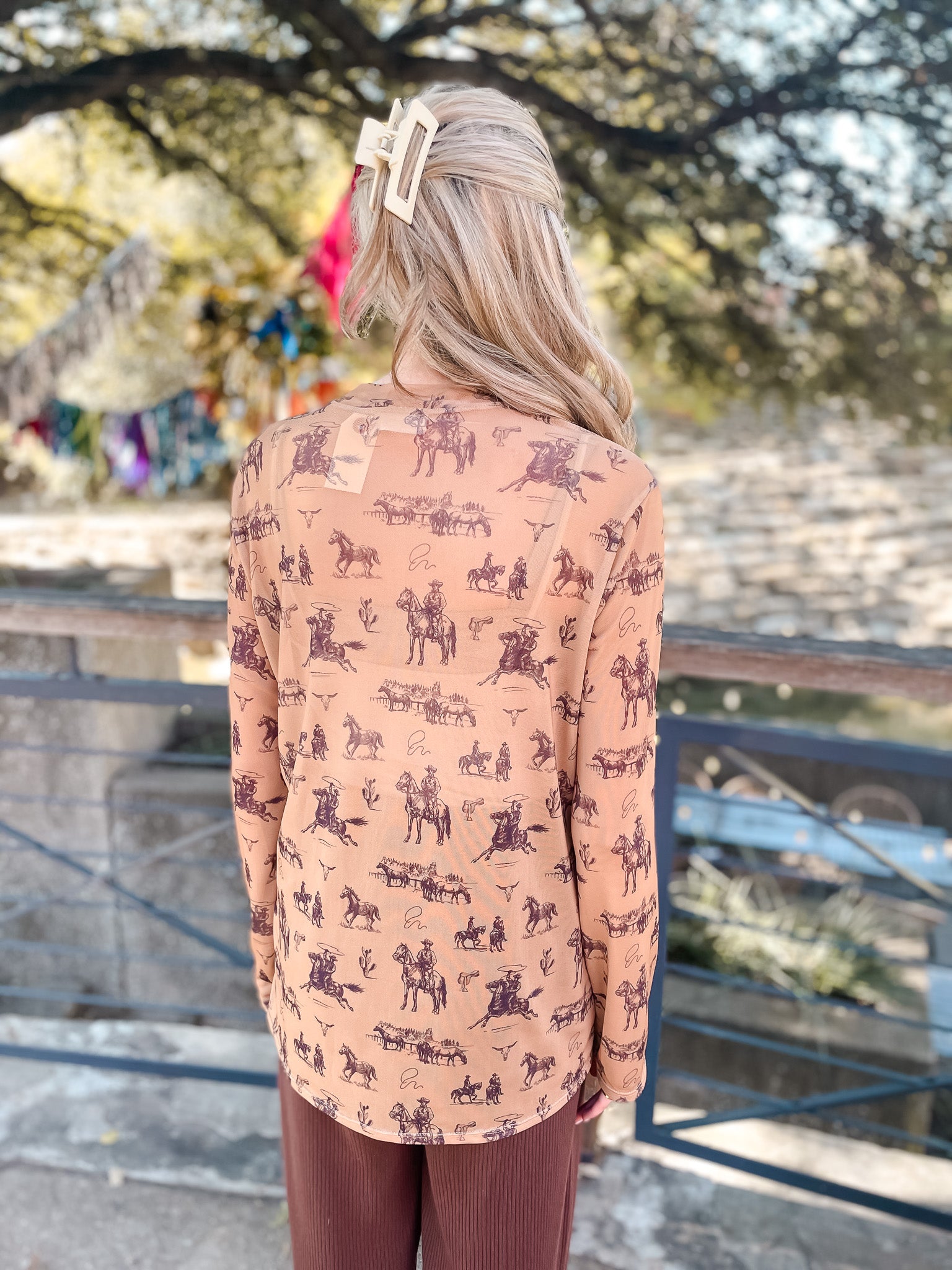 Back In The Saddle Mesh Top