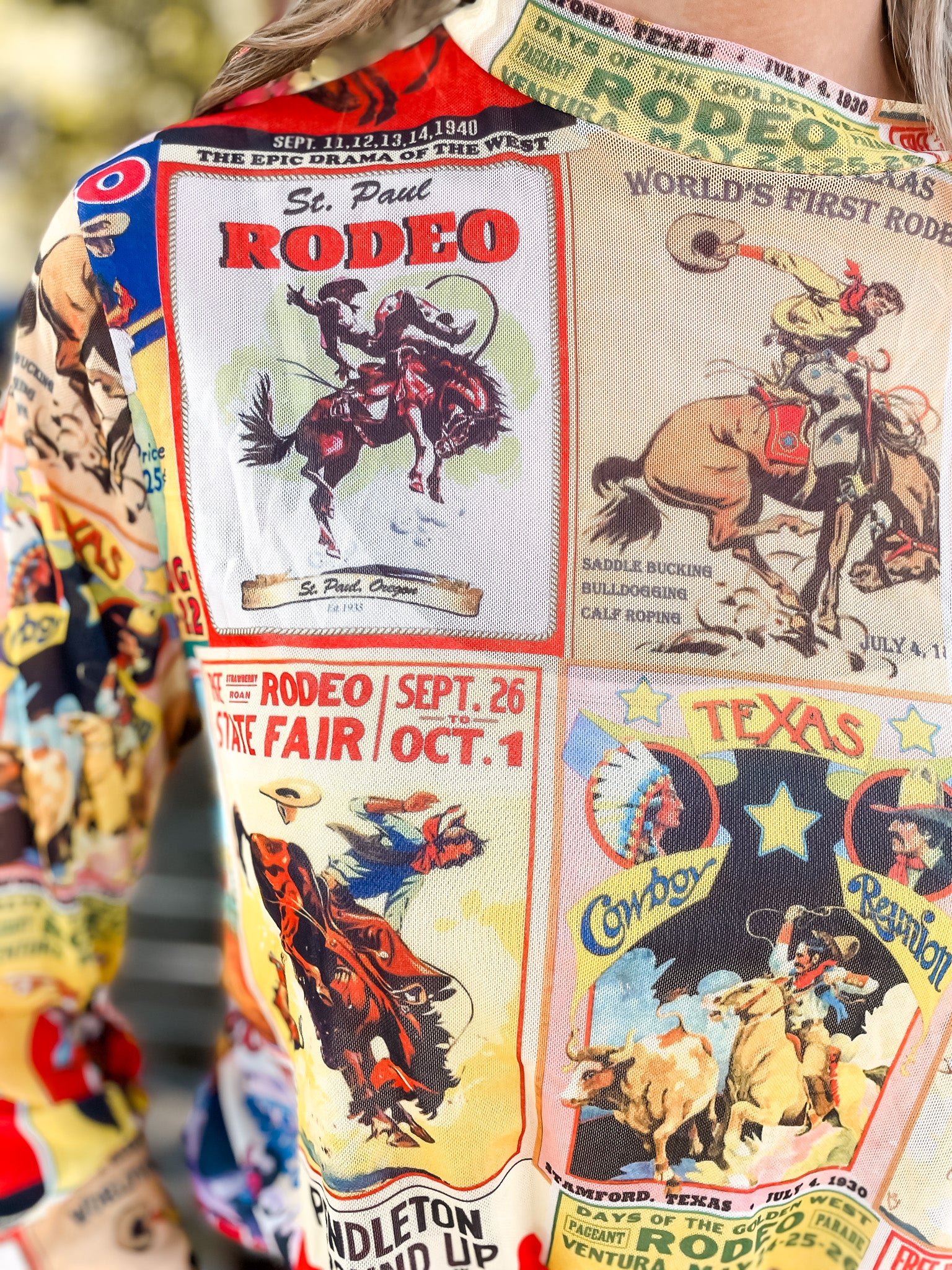 Cowboy Posters Mesh Top