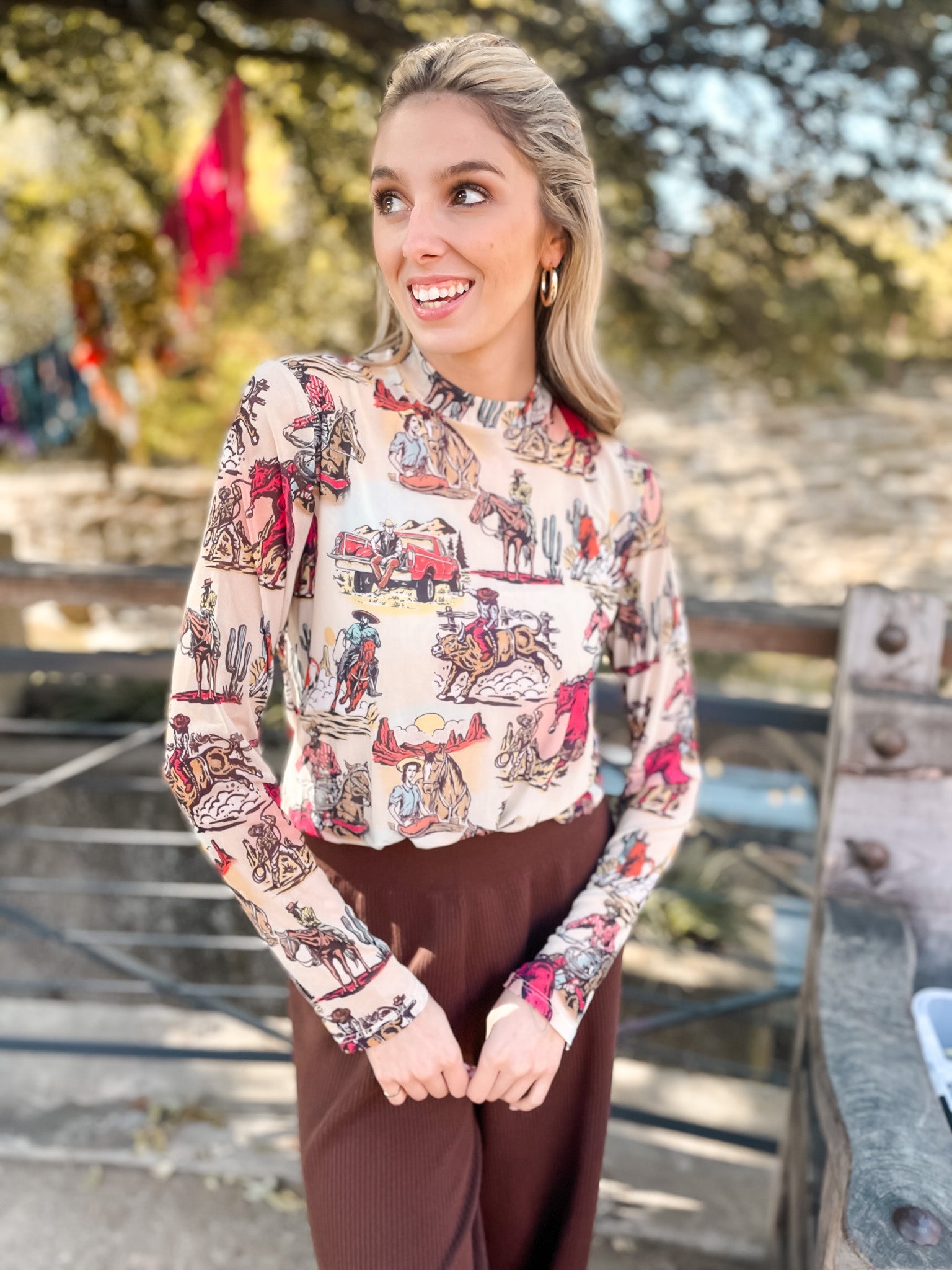 Cowboy Comics Mesh Top