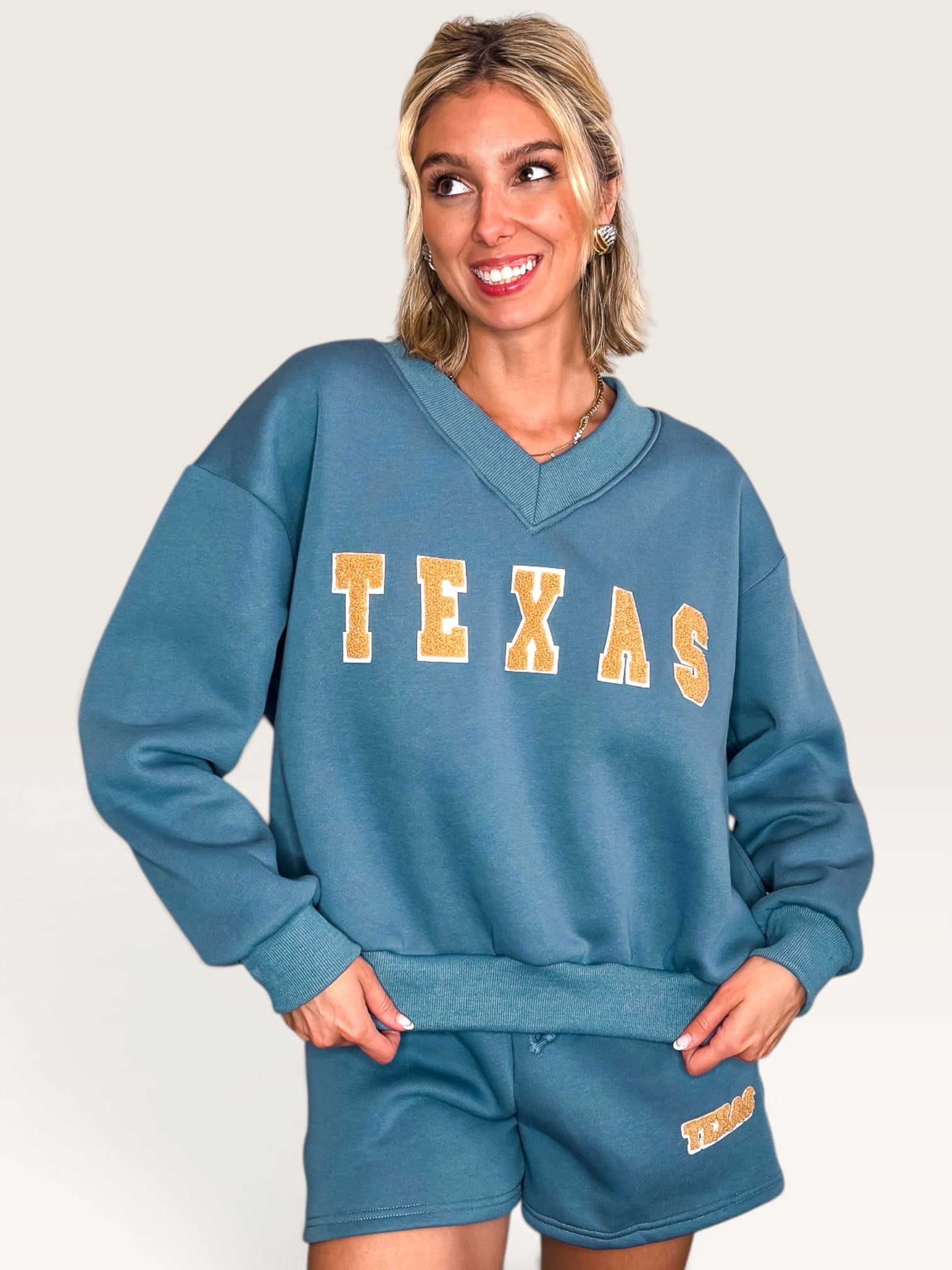 Texas Patch Short Set - Teal