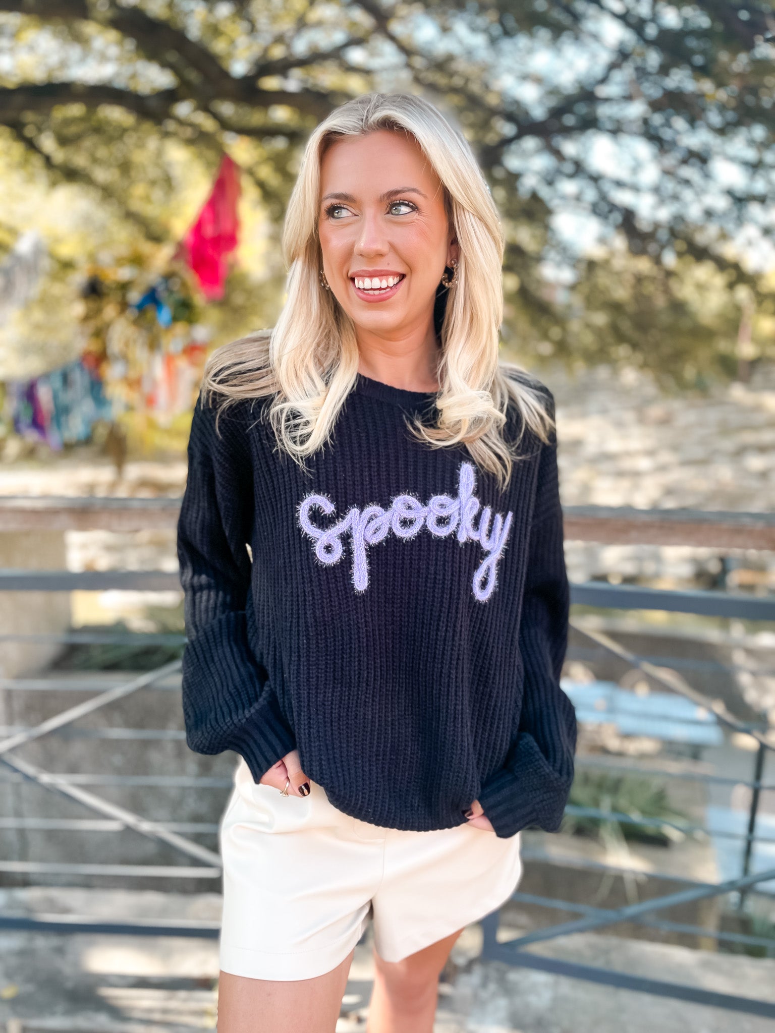 Spooky Embroidered Sweater